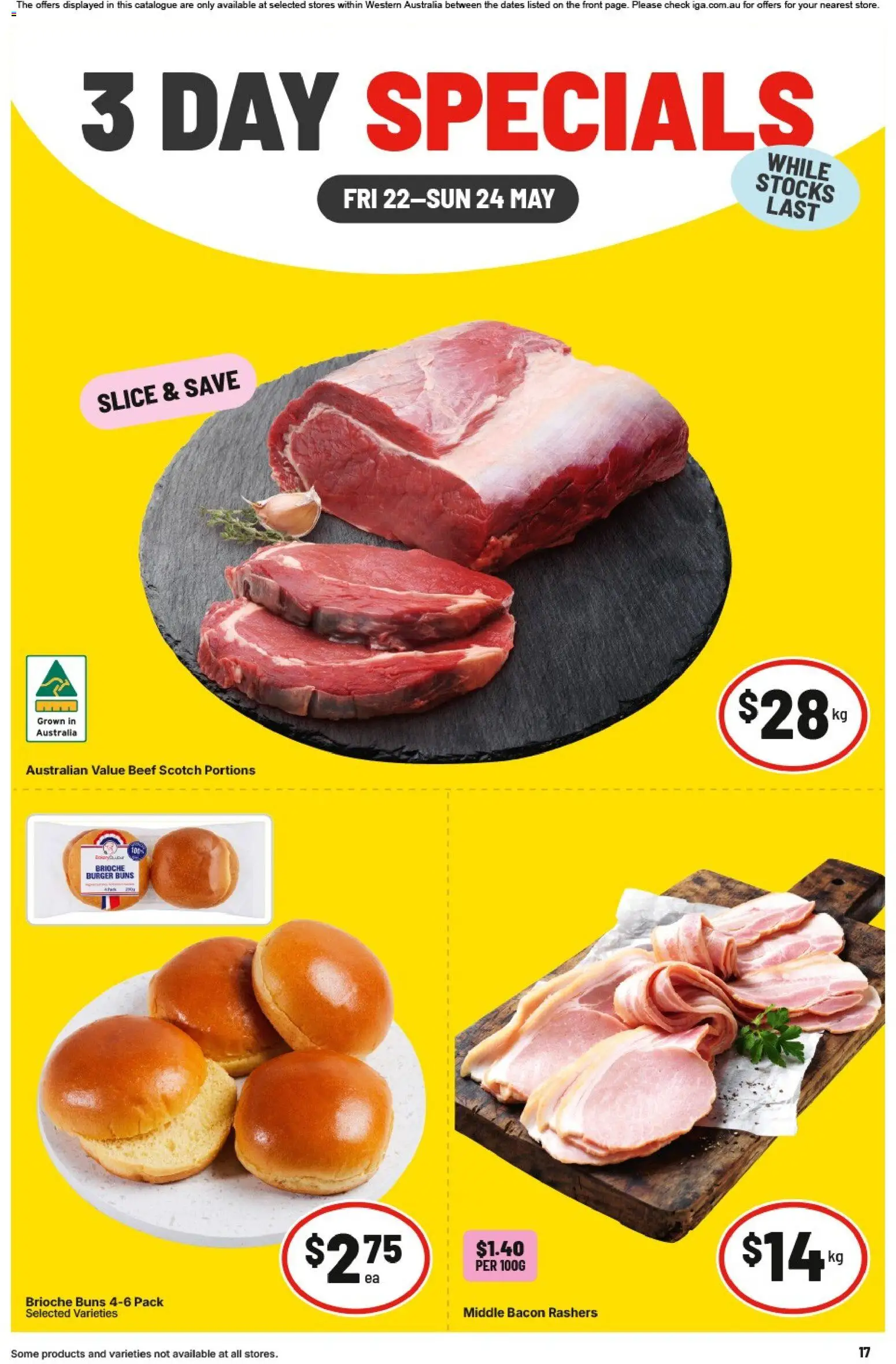Preview of catalogue IGA 3 Day Specials - WA Medium Metro from shop IGA valid 22/05/2026