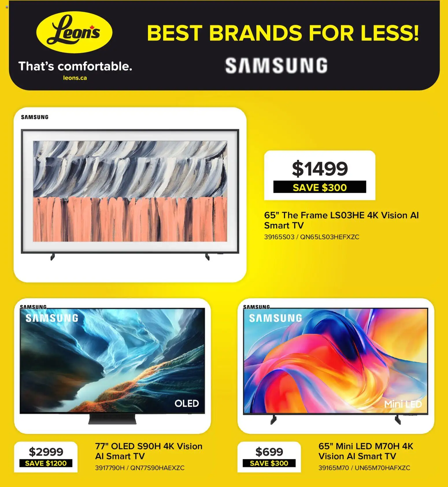 Preview of leaflet Leon's flyer - BBFL Electronics from shop Leon's is valid from Oct 01, 2026 - Tv