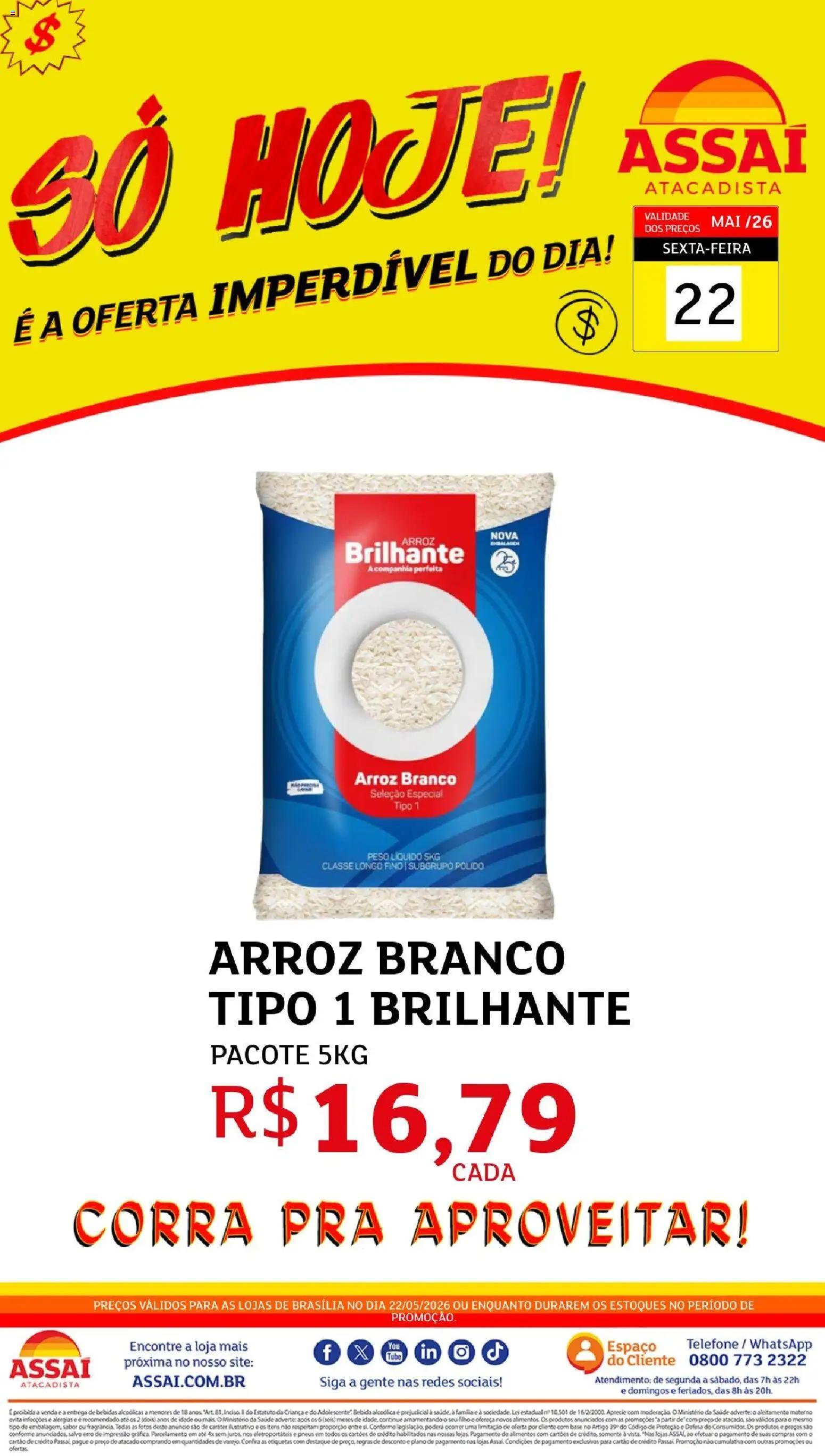 Pré-Visualização do folheto "Assaí Atacadista ofertas - DF" da loja Assaí Atacadista válido a partir de 22/05/2026