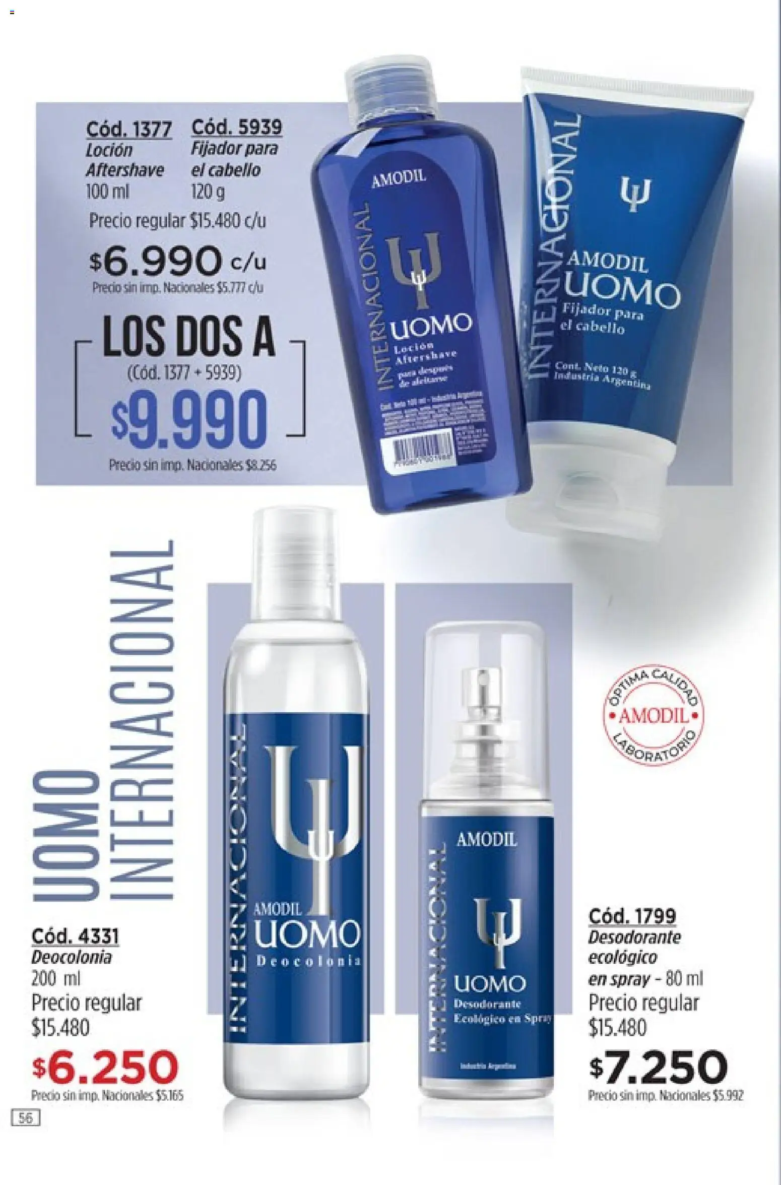 Vista previa del folleto de la tienda Amodil válido desde el 01/10/2026 - Desodorante, Fijador, Loción