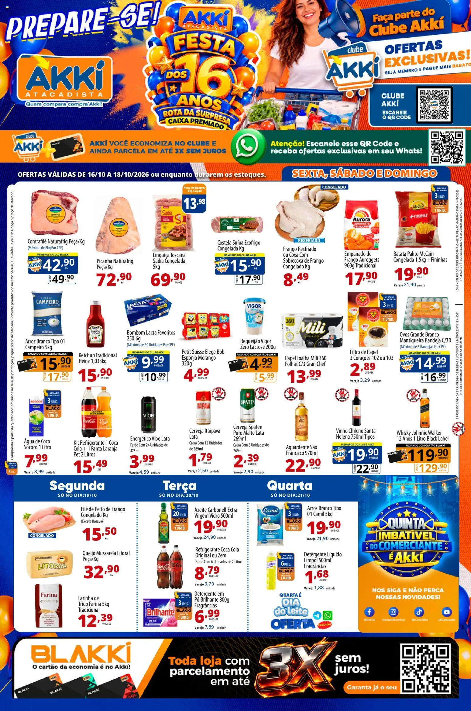 Pré-Visualização do folheto "Akki Atacadista - Ofertas da semana" da loja Akki Atacadista válido a partir de 16/10/2026