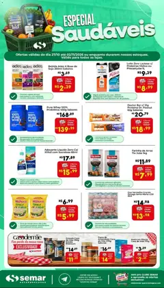 Pré-Visualização do folheto "Semar Supermercado ofertas Especial Saudáveis" da loja Semar Supermercado válido a partir de 27/10/2026