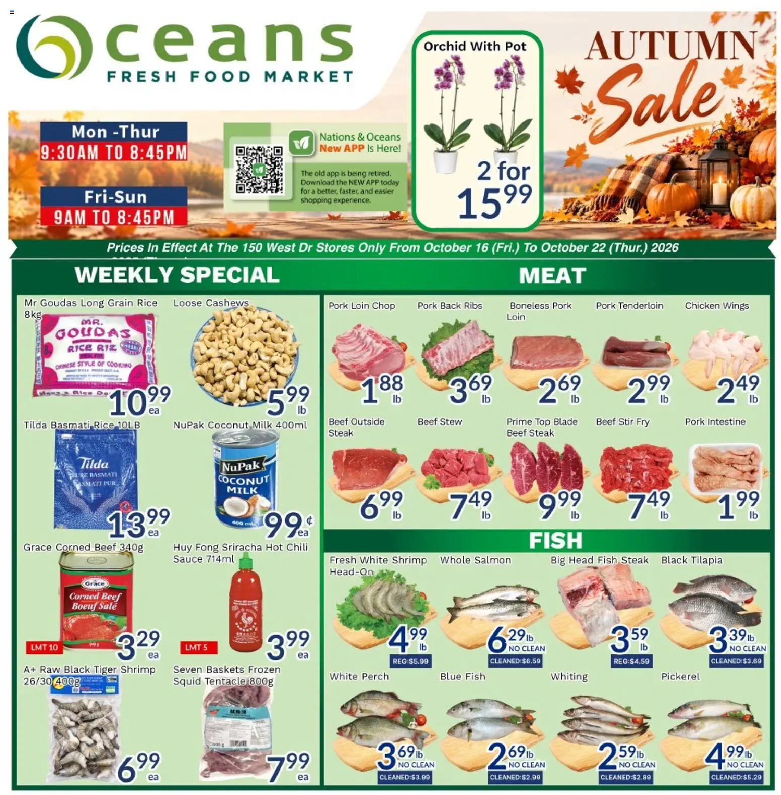 Preview of leaflet Oceans weekly flyer / circulaire from shop Oceans is valid from Oct 16, 2026