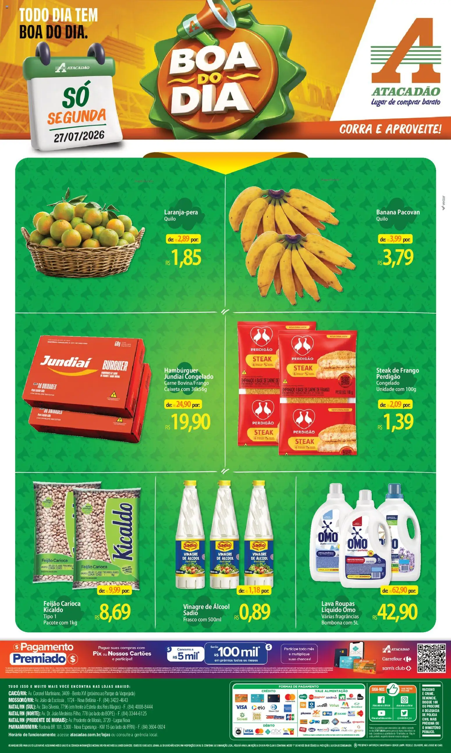 Pré-Visualização do folheto "Atacadão ofertas - RN" da loja Atacadão válido a partir de 27/07/2026
