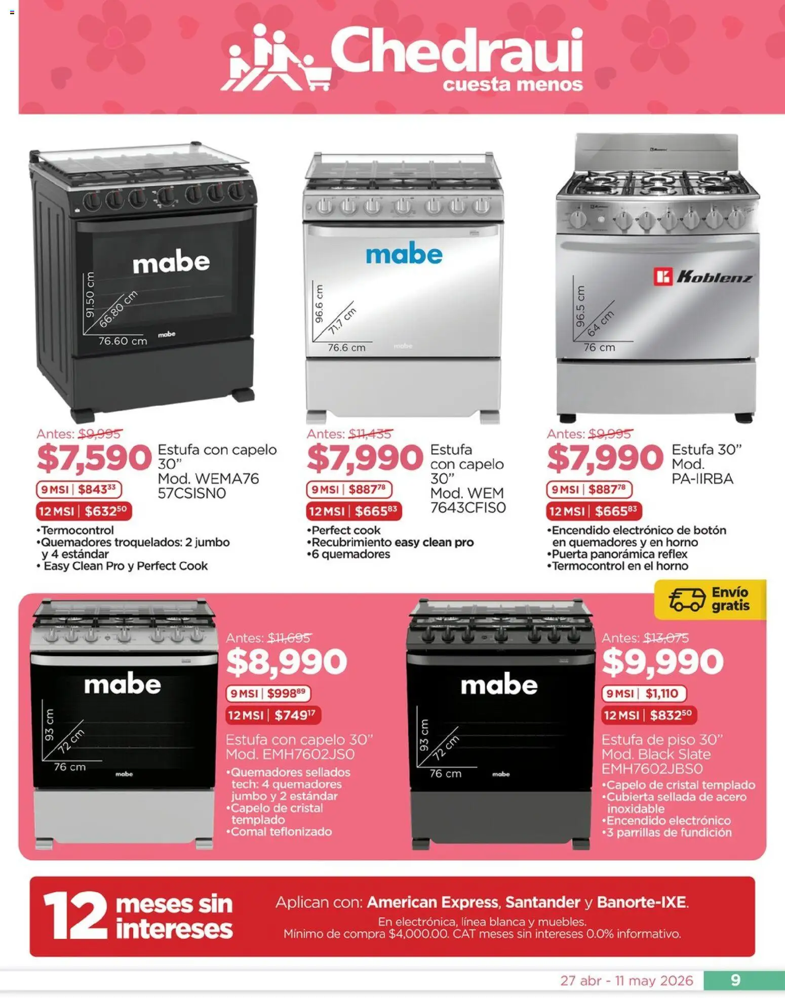 Vista previa las ofertas de la tienda Chedraui - Chedraui folleto Mejor para festejar a mamá desde el 27/04/2026 - Horno, El horno