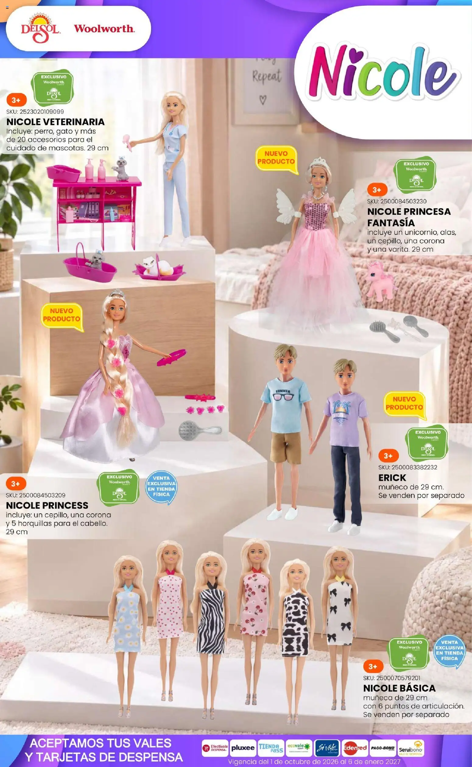 Vista previa las ofertas de la tienda Del Sol y Woolworth - Del Sol y Woolworth catálogo El Castillo del Juguete desde el 01/10/2026 - Despensa