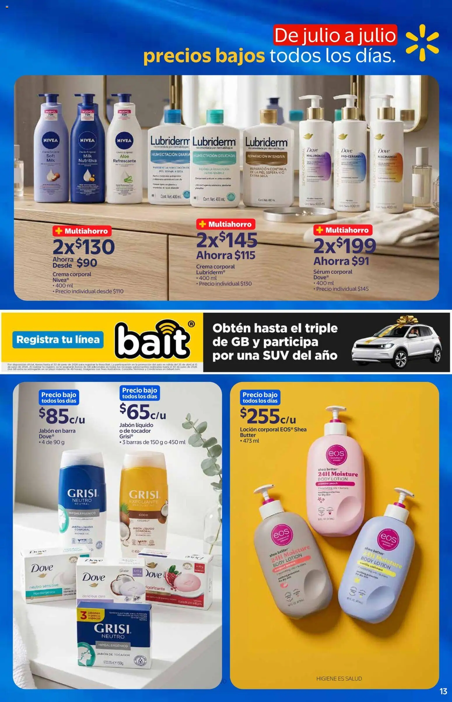 Vista previa las ofertas de la tienda Walmart Express - Walmart Express folleto desde el 03/06/2026 - Crema, Body, Serum, Barra, Exfoliante, Crema corporal, Jabón líquido, Loción corporal