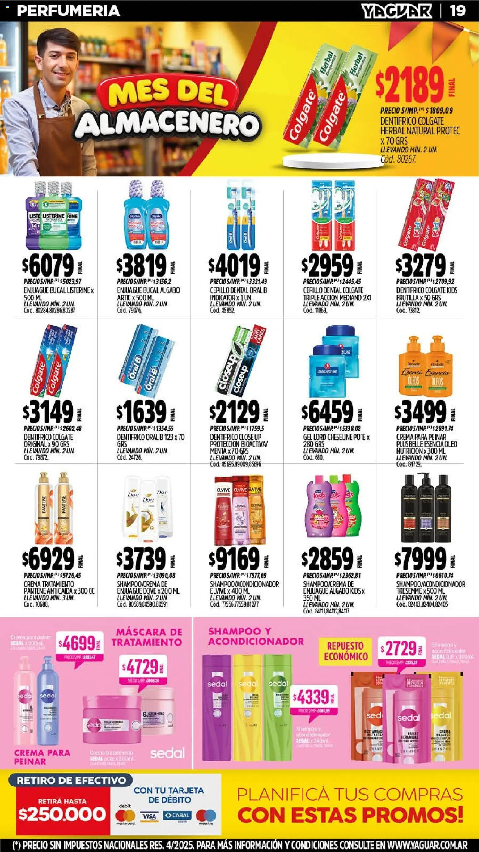 Vista previa del folleto de la tienda Yaguar válido desde el 14/09/2026 - Shampoo, Frutilla, Crema, Cepillo, Enjuague bucal, Acondicionador, Listerine, Máscara