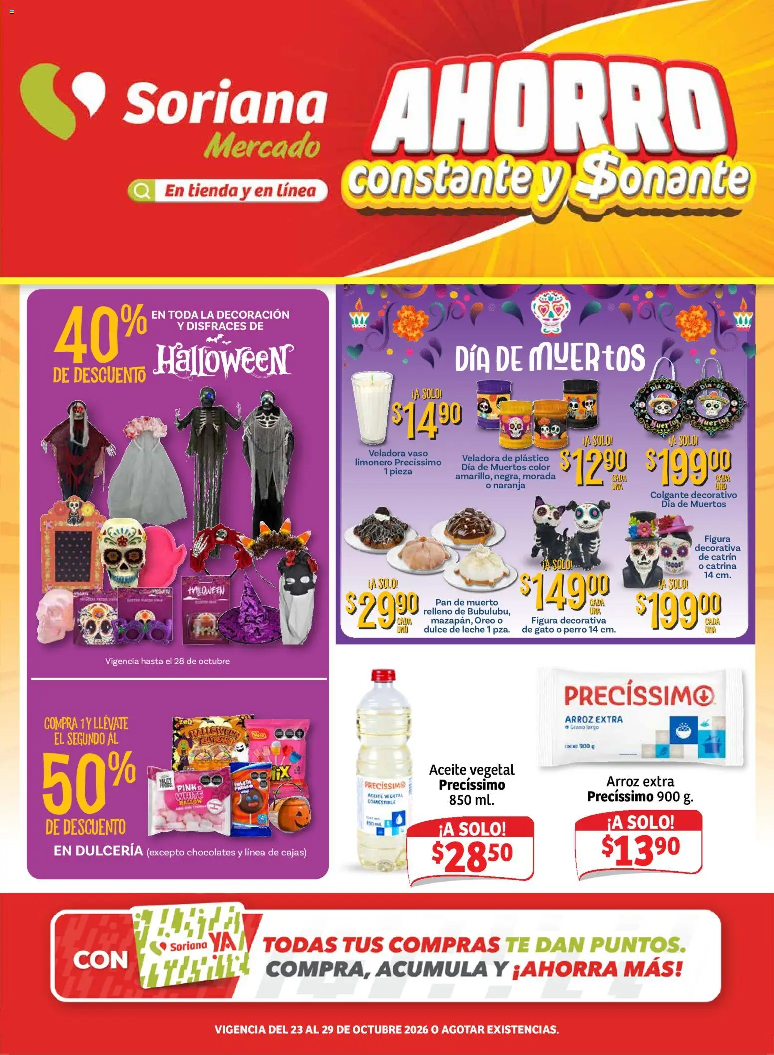 Vista previa las ofertas de la tienda Soriana - Soriana folleto Ahorro constante y sonante Mercado desde el 23/10/2026 