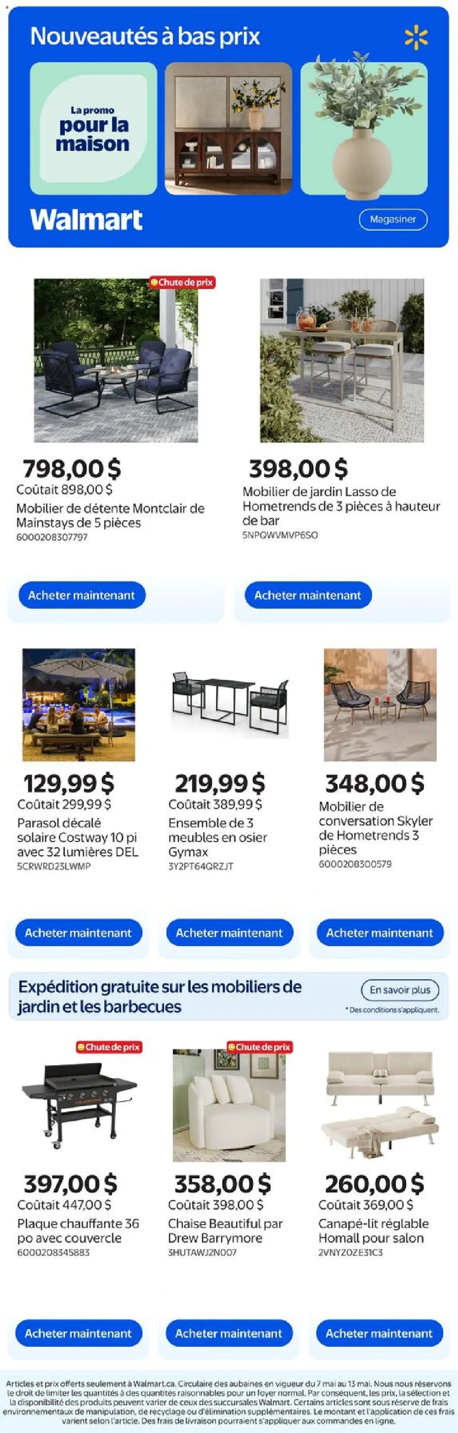 Preview of leaflet Walmart circulaire - Nouveautés à des bas prix from shop Walmart is valid from May 07, 2026