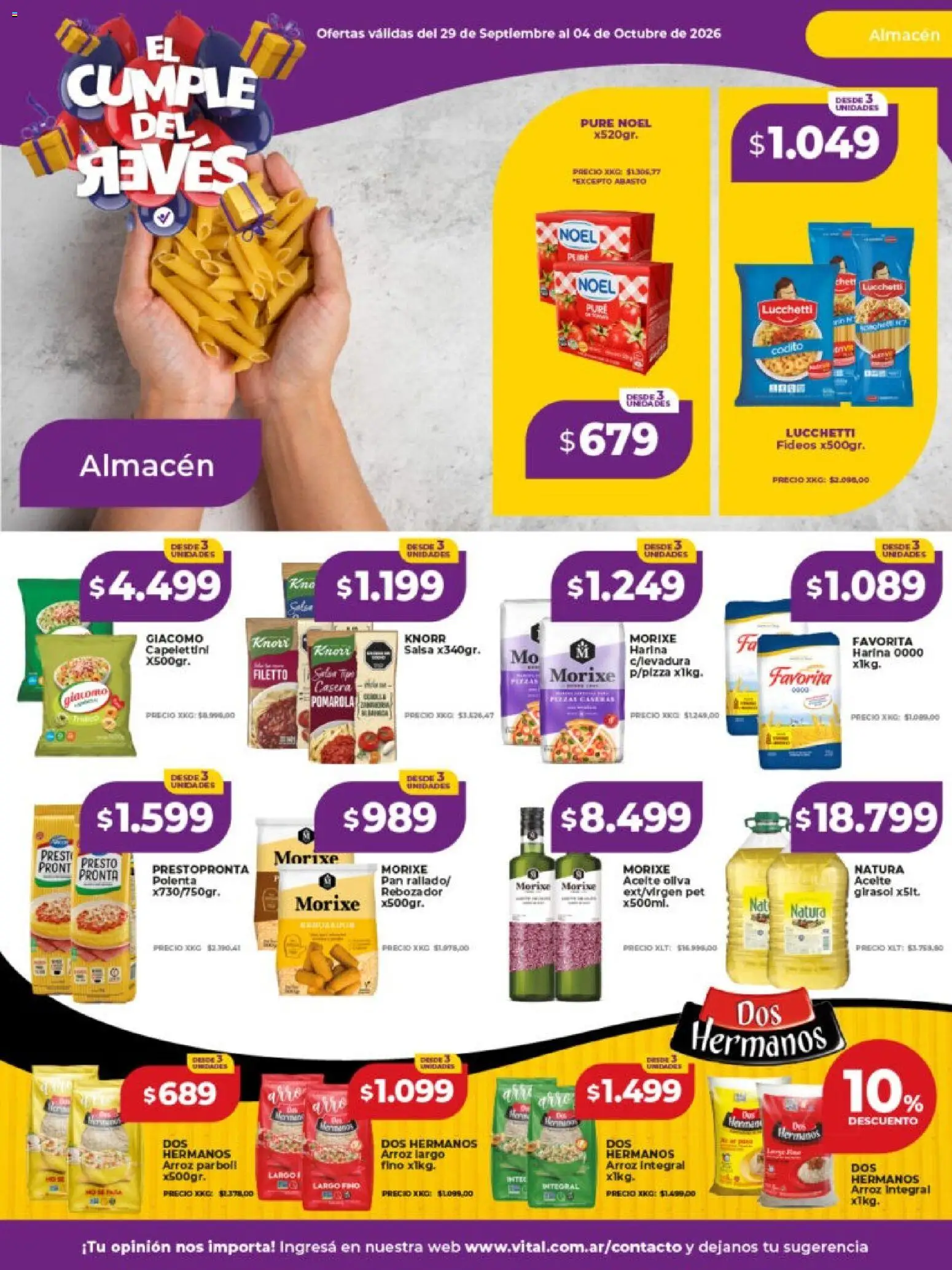 Vista previa del folleto de la tienda Vital válido desde el 29/09/2026 