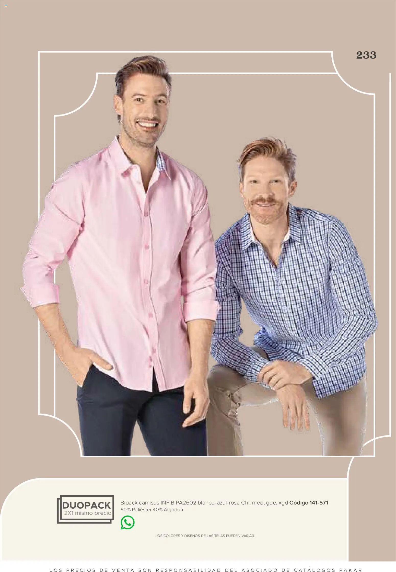 Vista previa las ofertas de la tienda SC Pakar - SC Pakar catálogo Ropa desde el 31/07/2026 