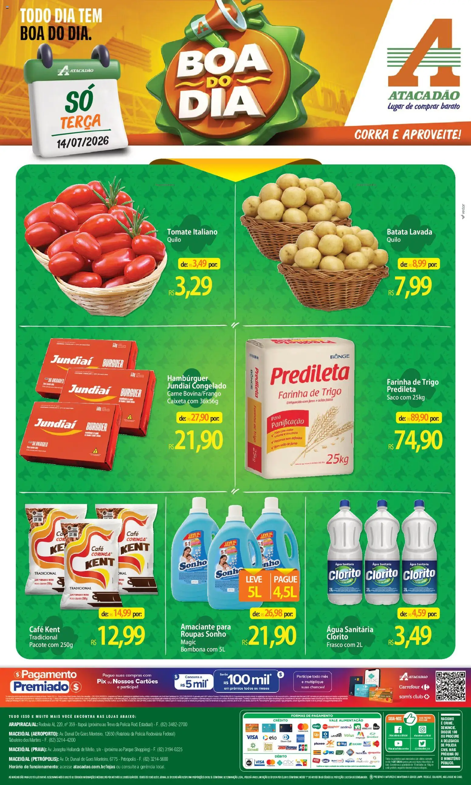 Pré-Visualização do folheto "Atacadão ofertas - AL" da loja Atacadão válido a partir de 14/07/2026