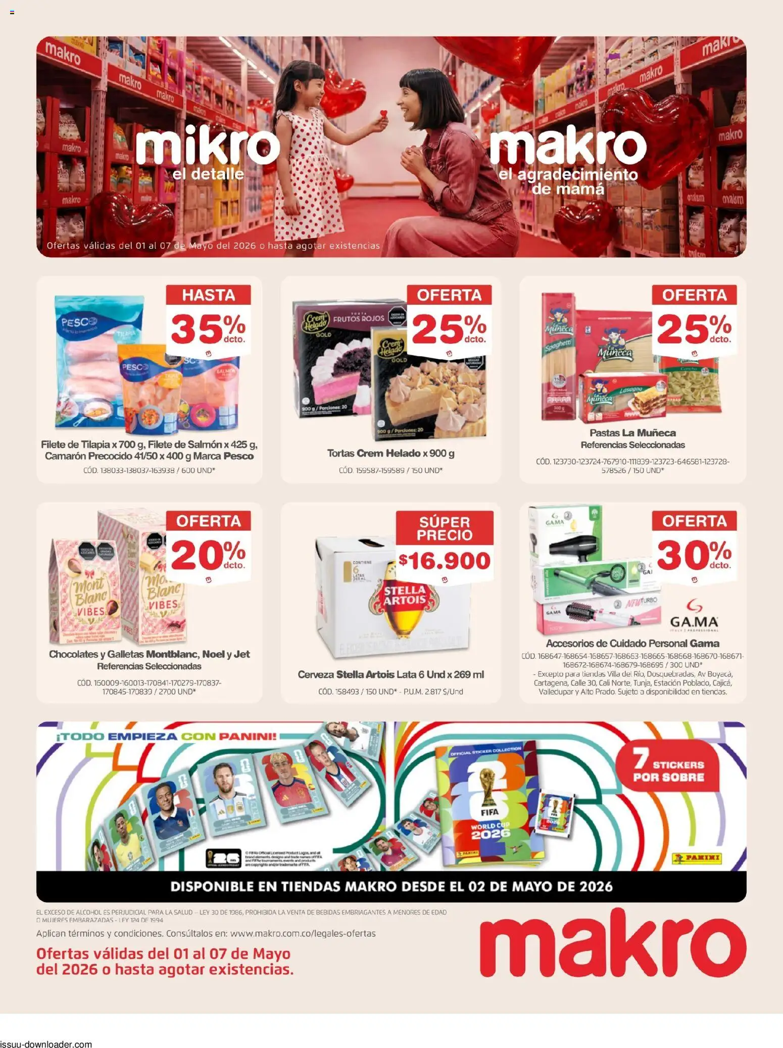  Vista previa del prospecto Makro catálogo del almacen Makro válida del 01/05/2026 al 07/05/2026 - Chocolates, Cerveza, Muñeca, Alcohol, Sobre, Salmón, Camarón, Filete de salmón