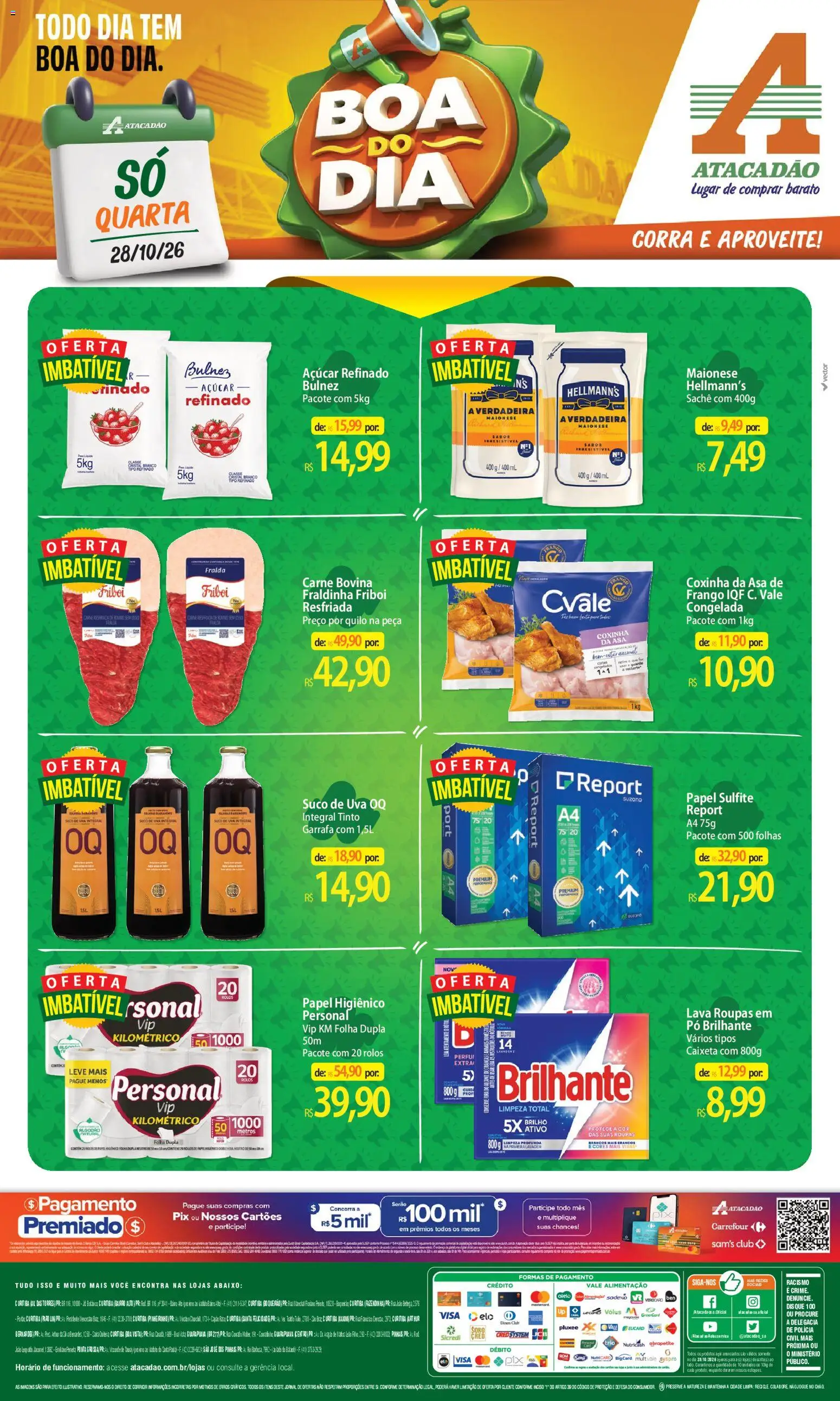 Pré-Visualização do folheto "Atacadão ofertas - PR" da loja Atacadão válido a partir de 28/10/2026