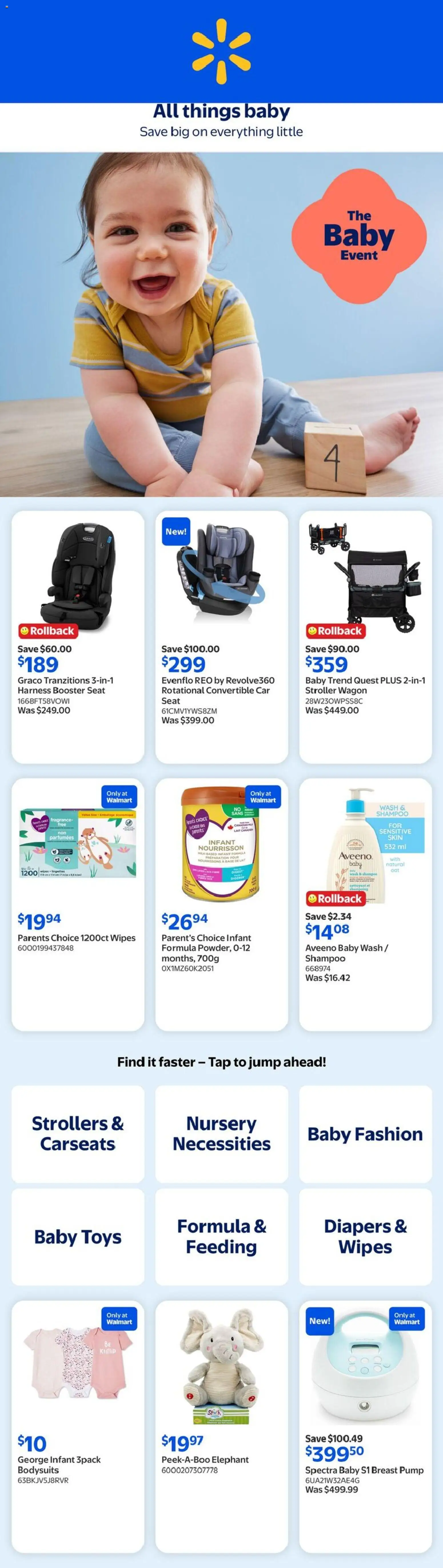Preview of leaflet Walmart flyer - All things baby from shop Walmart is valid from Jun 18, 2026