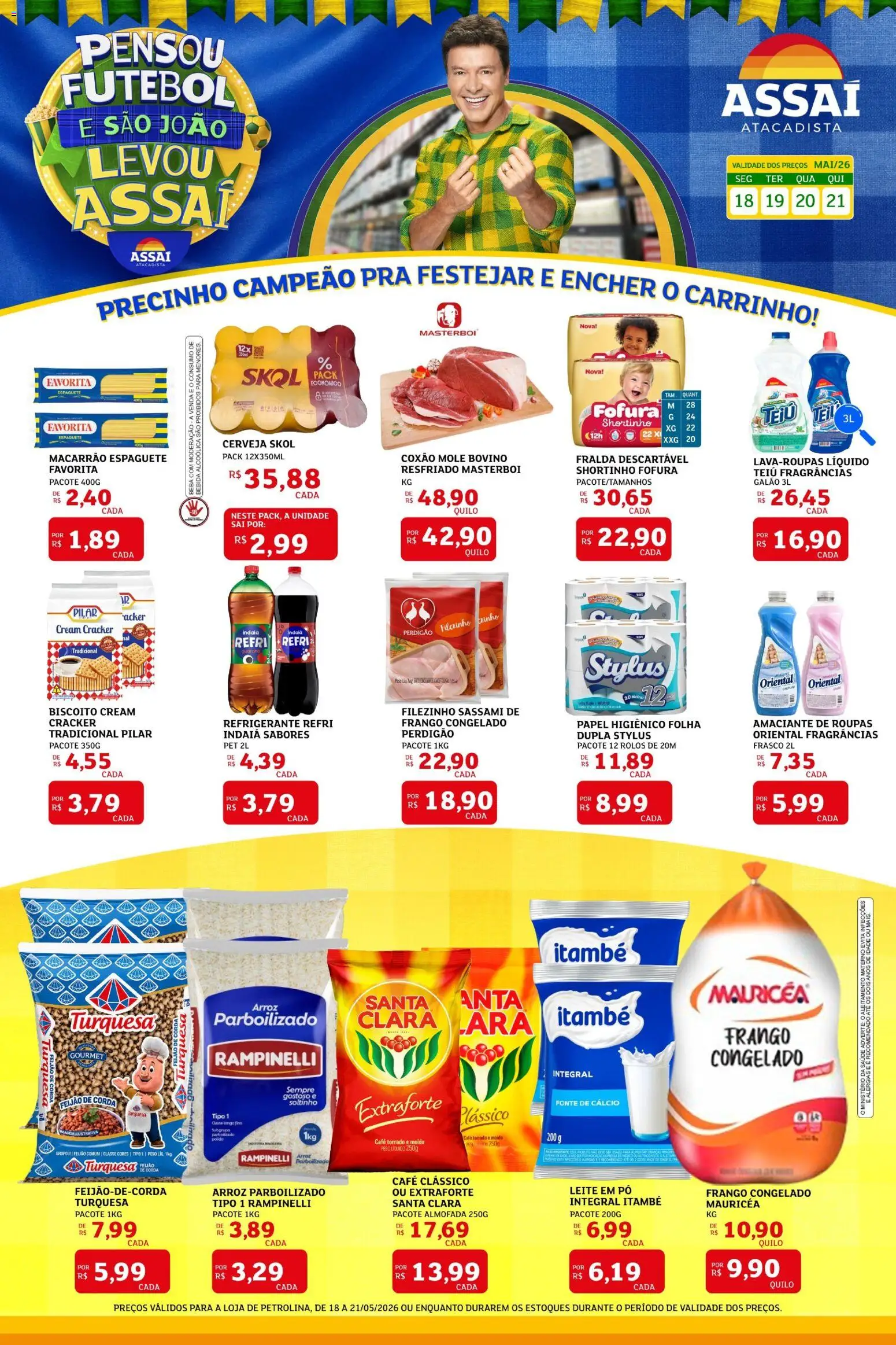 Pré-Visualização do folheto "Assaí Atacadista ofertas" da loja Assaí Atacadista válido a partir de 18/05/2026