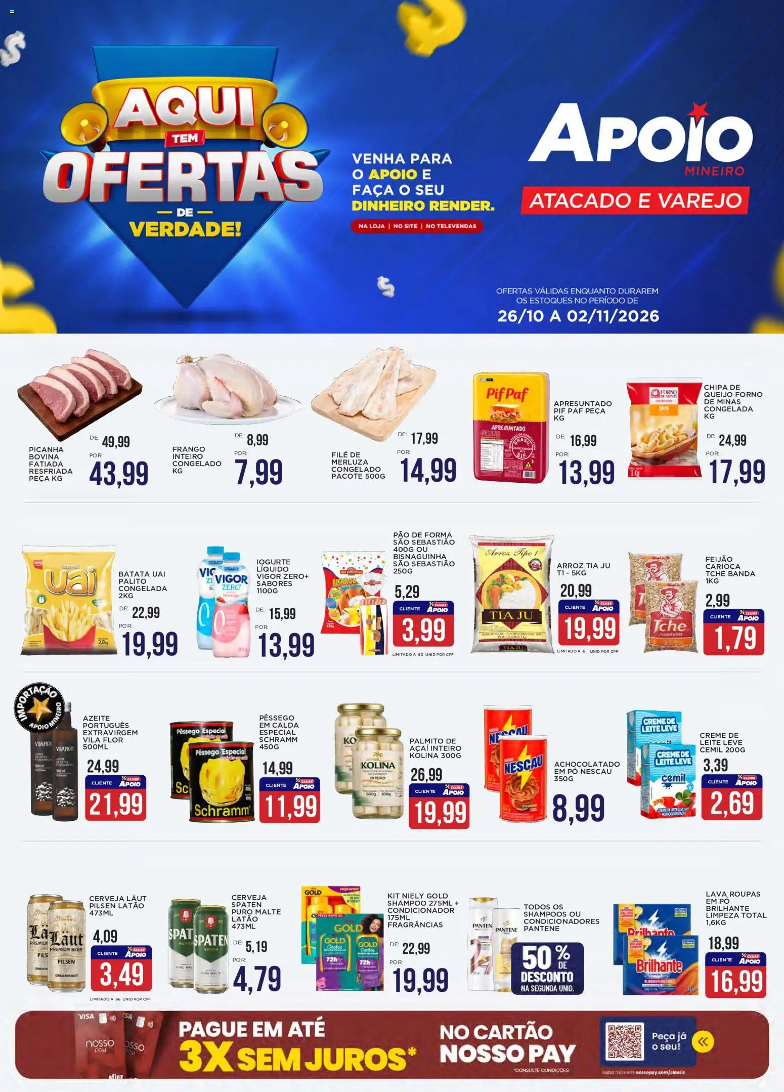 Pré-Visualização do folheto "Apoio Mineiro - Ofertas da semana" da loja Apoio Mineiro válido a partir de 26/10/2026