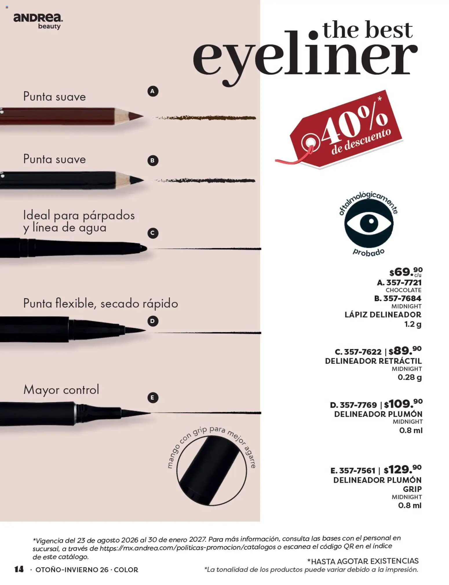 Vista previa las ofertas de la tienda Andrea - Andrea catálogo Beauty desde el 23/08/2026 