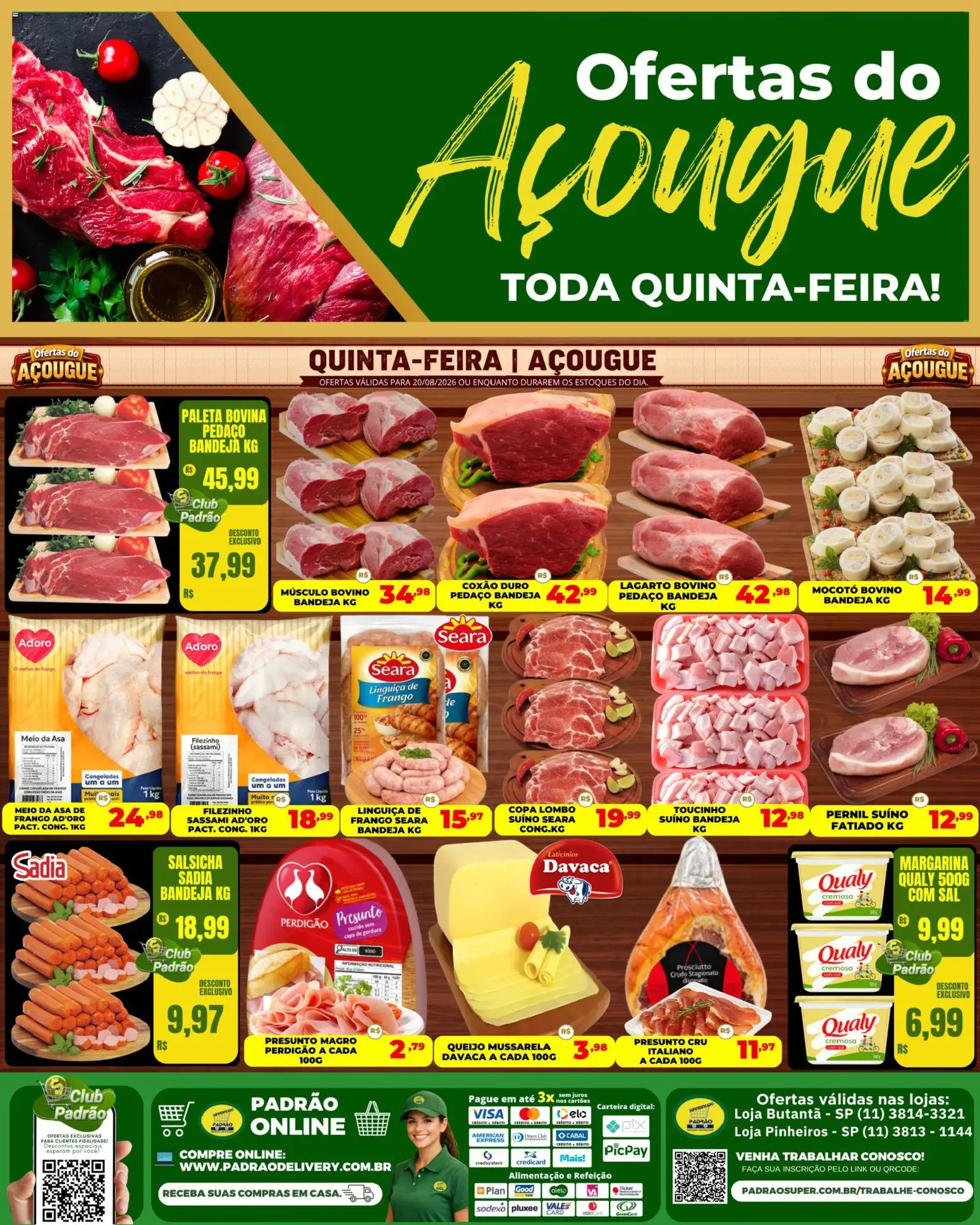 Pré-Visualização do folheto "Supermercado Padrão ofertas do Açougue" da loja Supermercado Padrão válido a partir de 20/08/2026