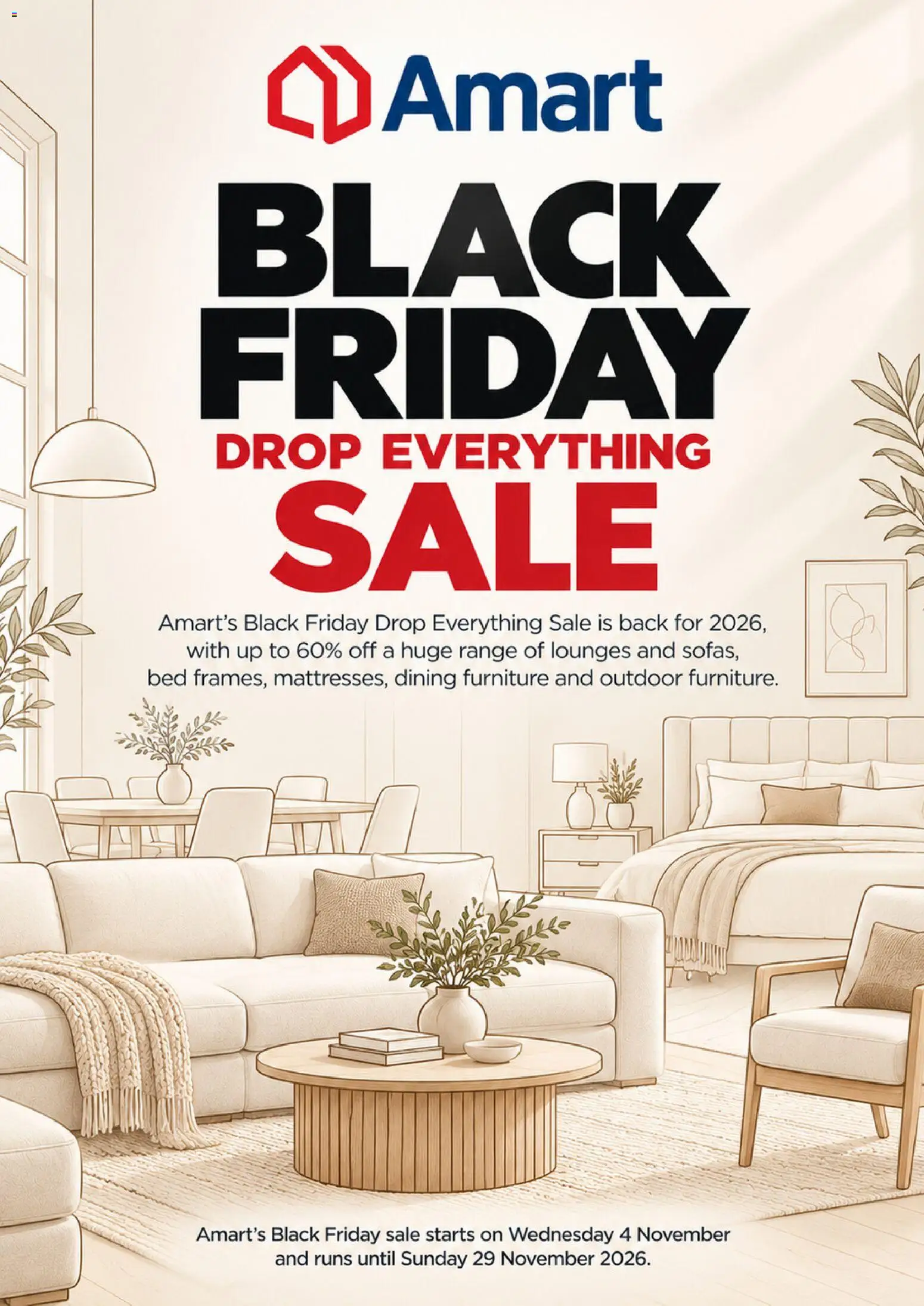 Preview of catalogue Amart Furniture Black Friday Notice from shop Amart Furniture valid 30/10/2026