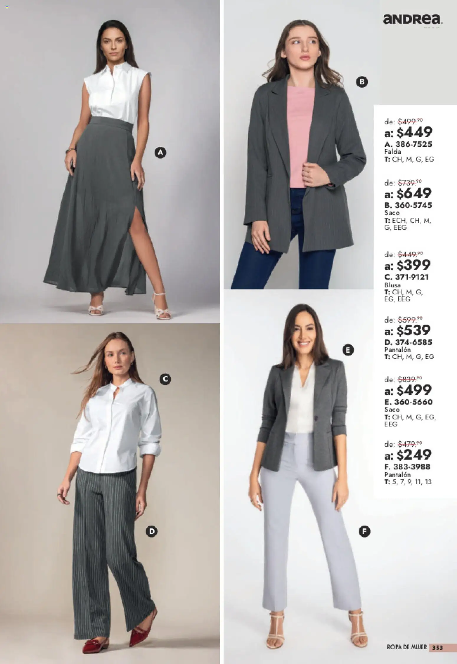 Vista previa las ofertas de la tienda Andrea - Andrea catálogo Outlet desde el 26/07/2026 