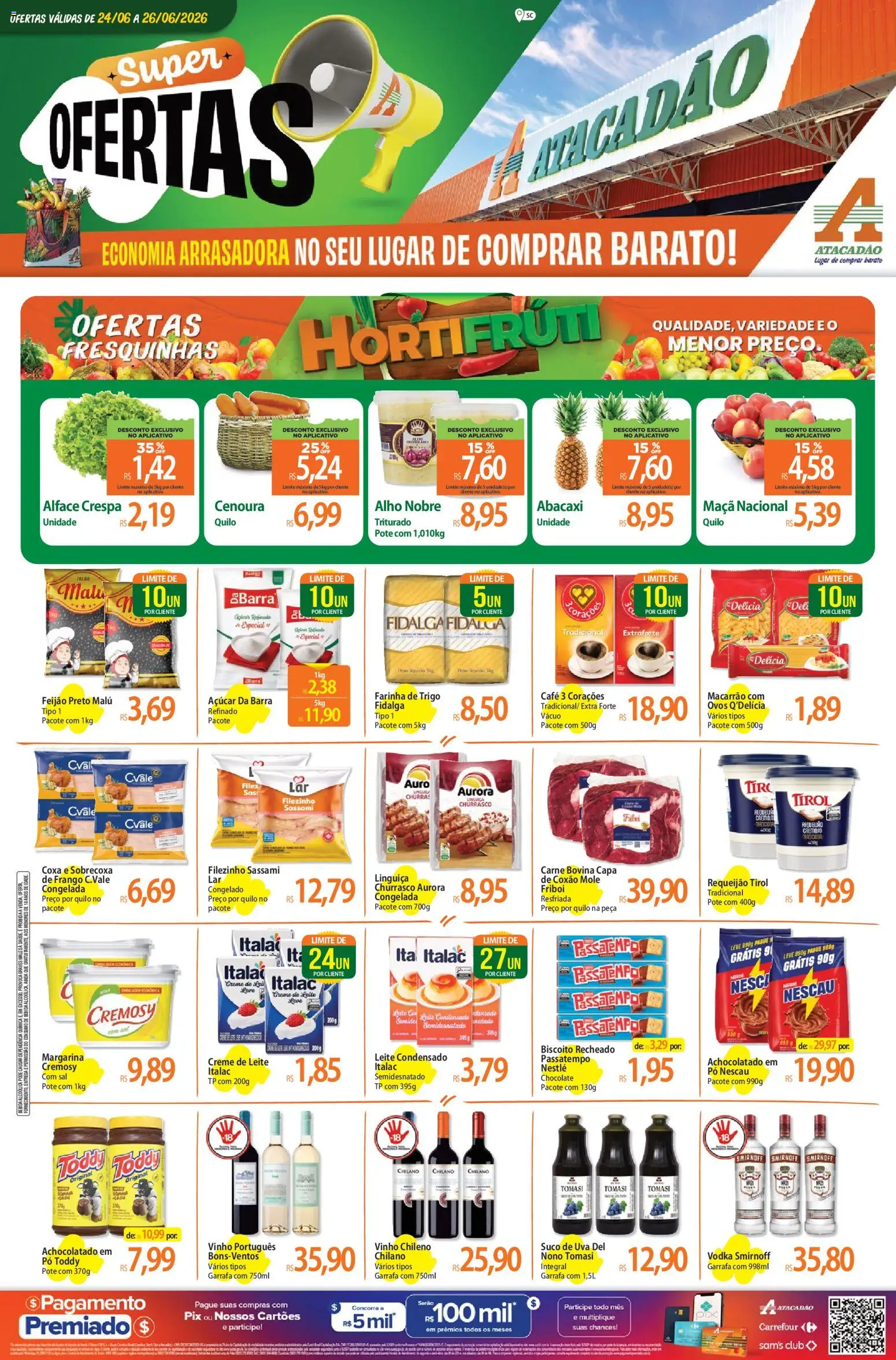 Pré-Visualização do folheto "Atacadão ofertas - SC" da loja Atacadão válido a partir de 24/06/2026