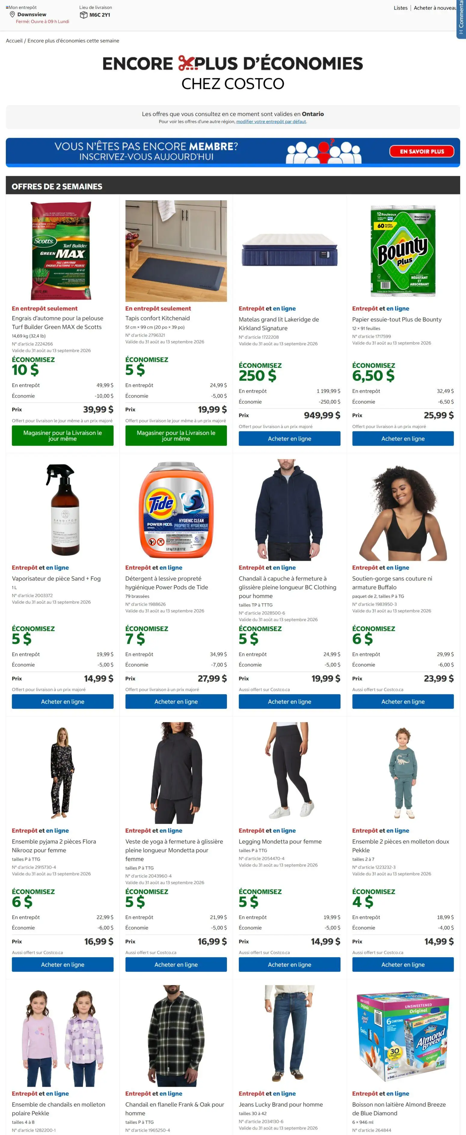 Preview of leaflet Costco circulaire from shop Costco is valid from Aug 31, 2026