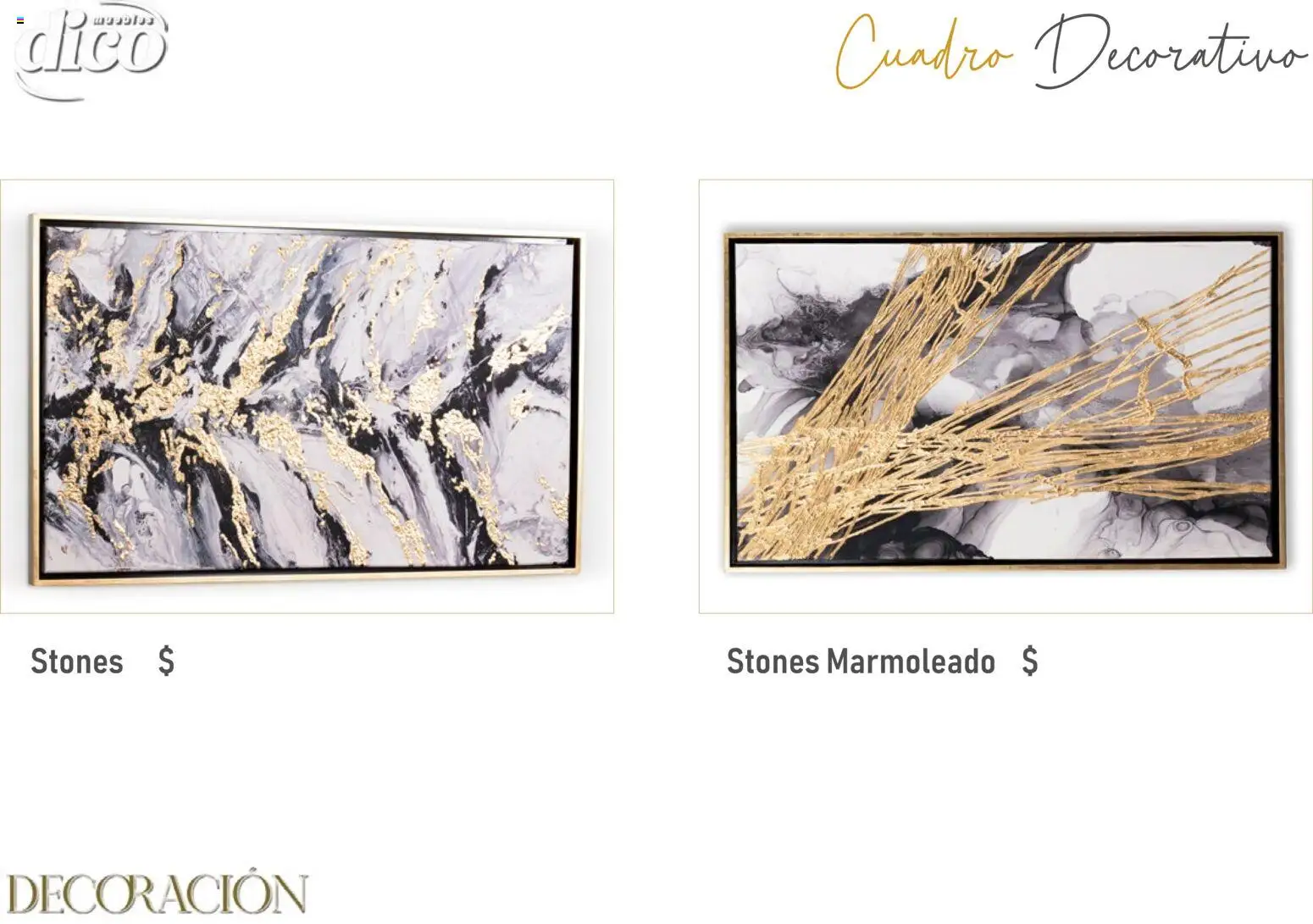 Vista previa las ofertas de la tienda Muebles Dico - Catálogo Decoración desde el 09/12/2025 