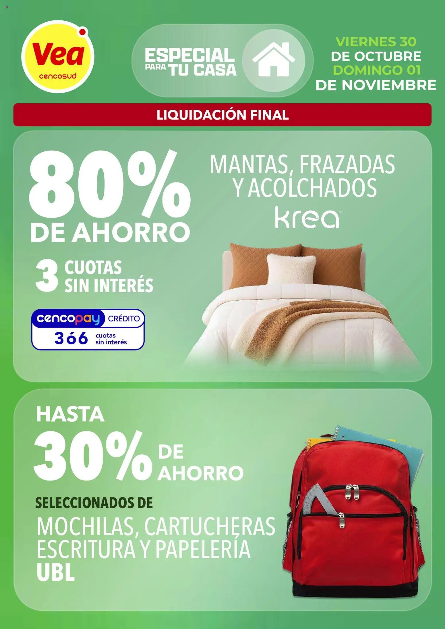 Vista previa del folleto de la tienda Vea válido desde el 30/10/2026 