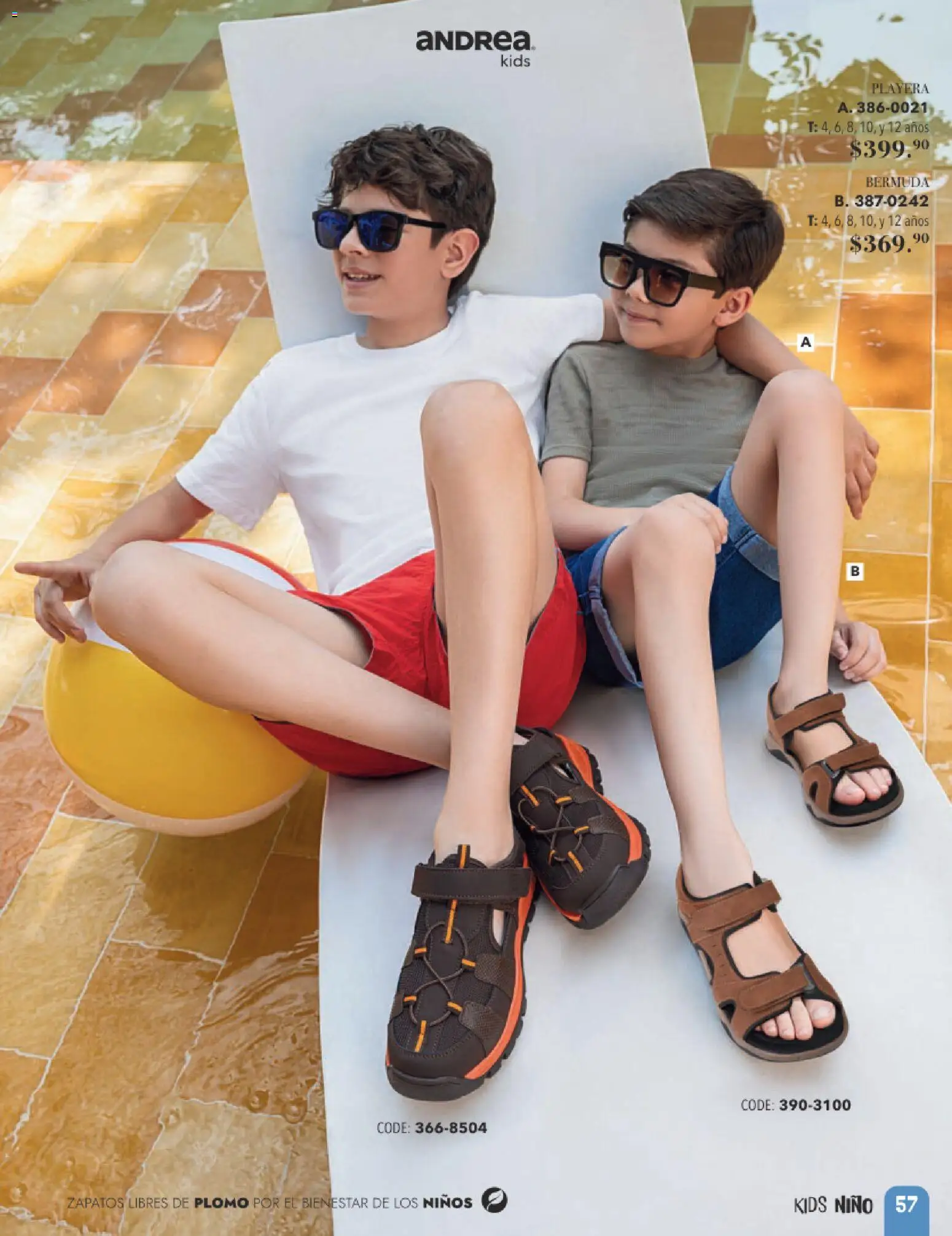 Vista previa las ofertas de la tienda Andrea - Andrea catálogo Infantil desde el 24/05/2026 - Zapatos, Playera, Bermuda