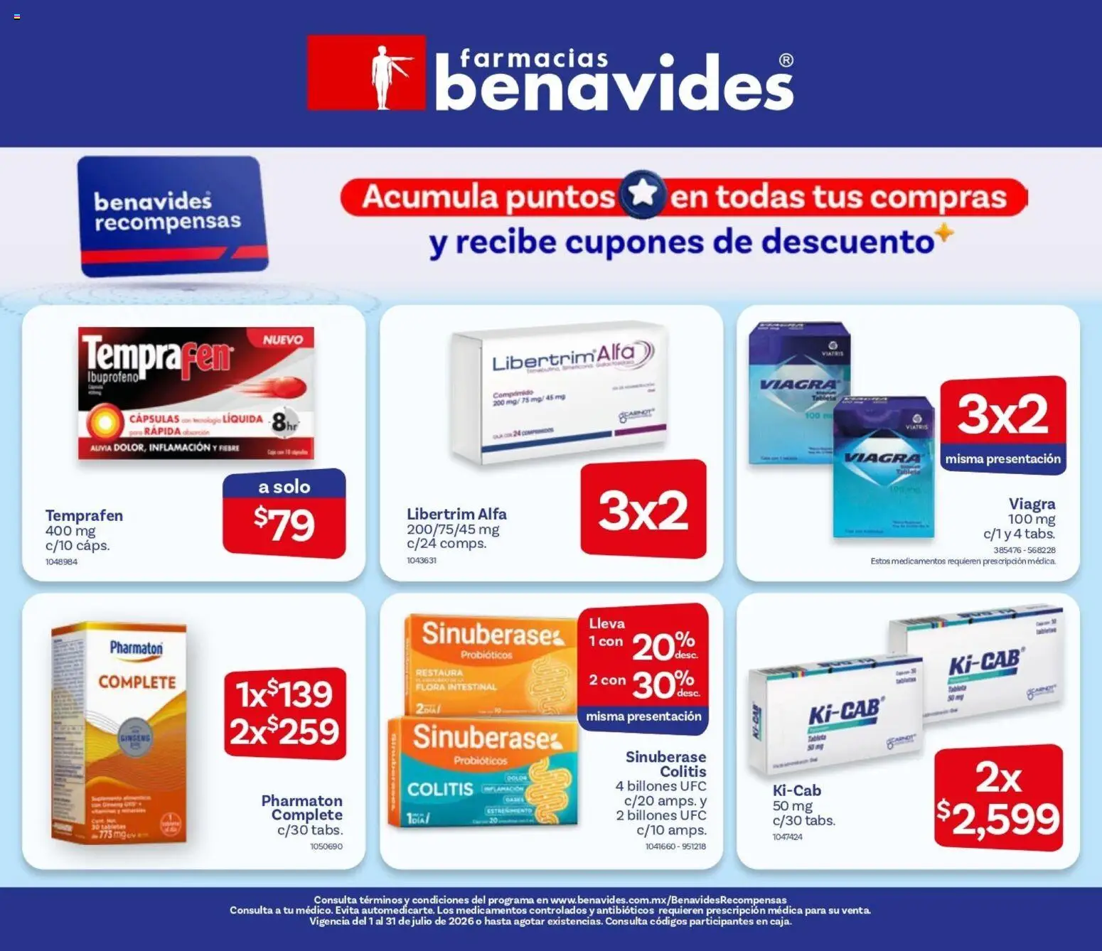 Vista previa las ofertas de la tienda Farmacia Benavides - Farmacia Benavides catálogo desde el 01/07/2026 