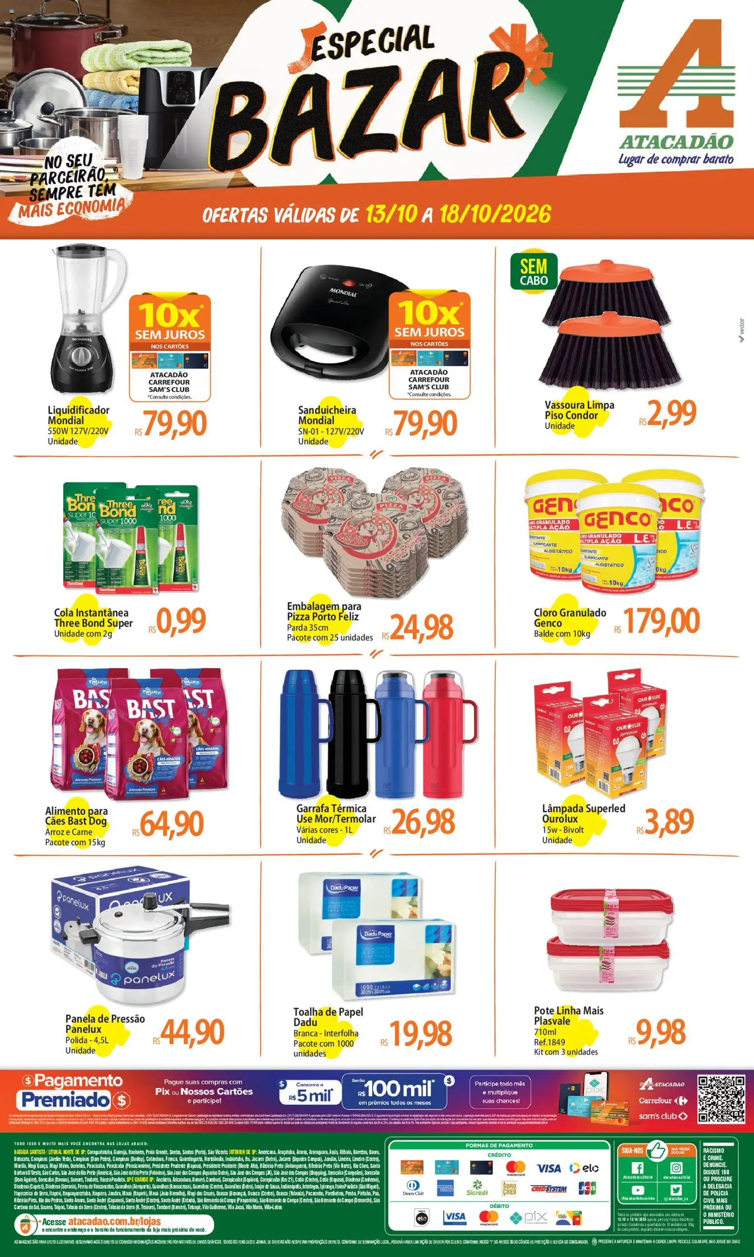 Pré-Visualização do folheto "Atacadão ofertas - SP" da loja Atacadão válido a partir de 13/10/2026