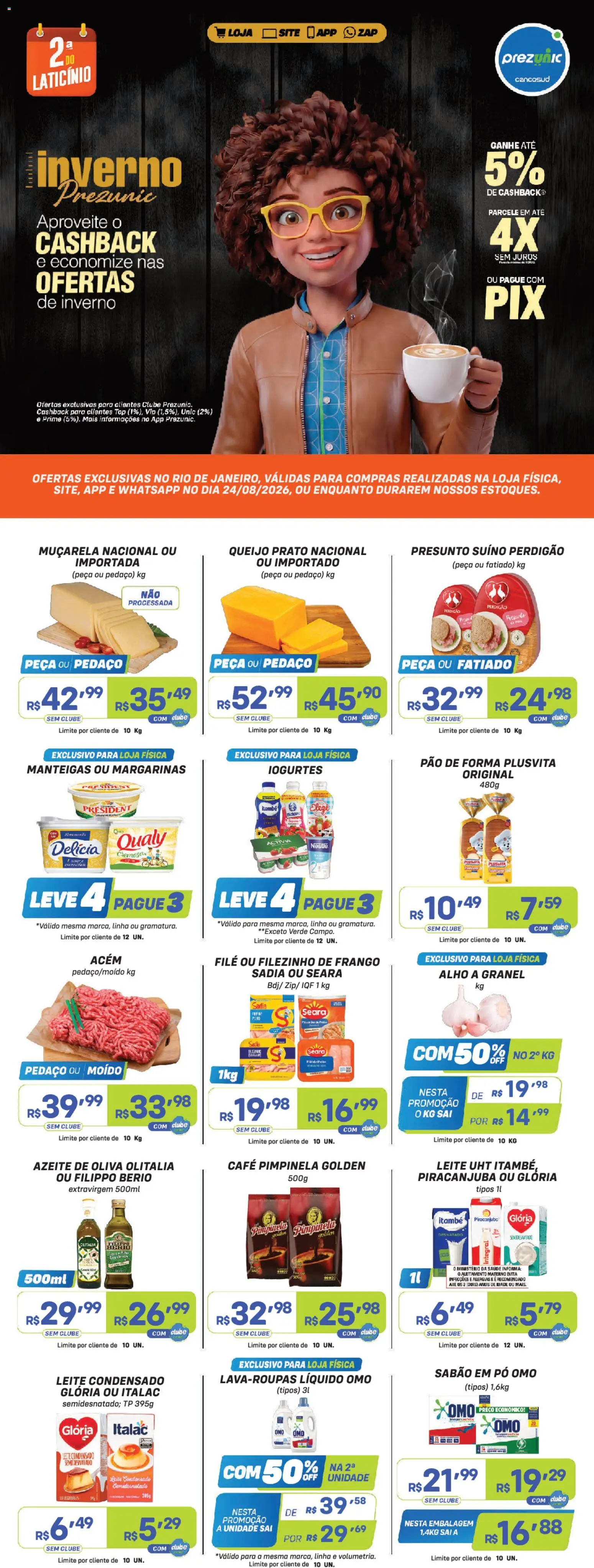 Pré-Visualização do folheto "Prezunic ofertas" da loja Prezunic válido a partir de 24/08/2026