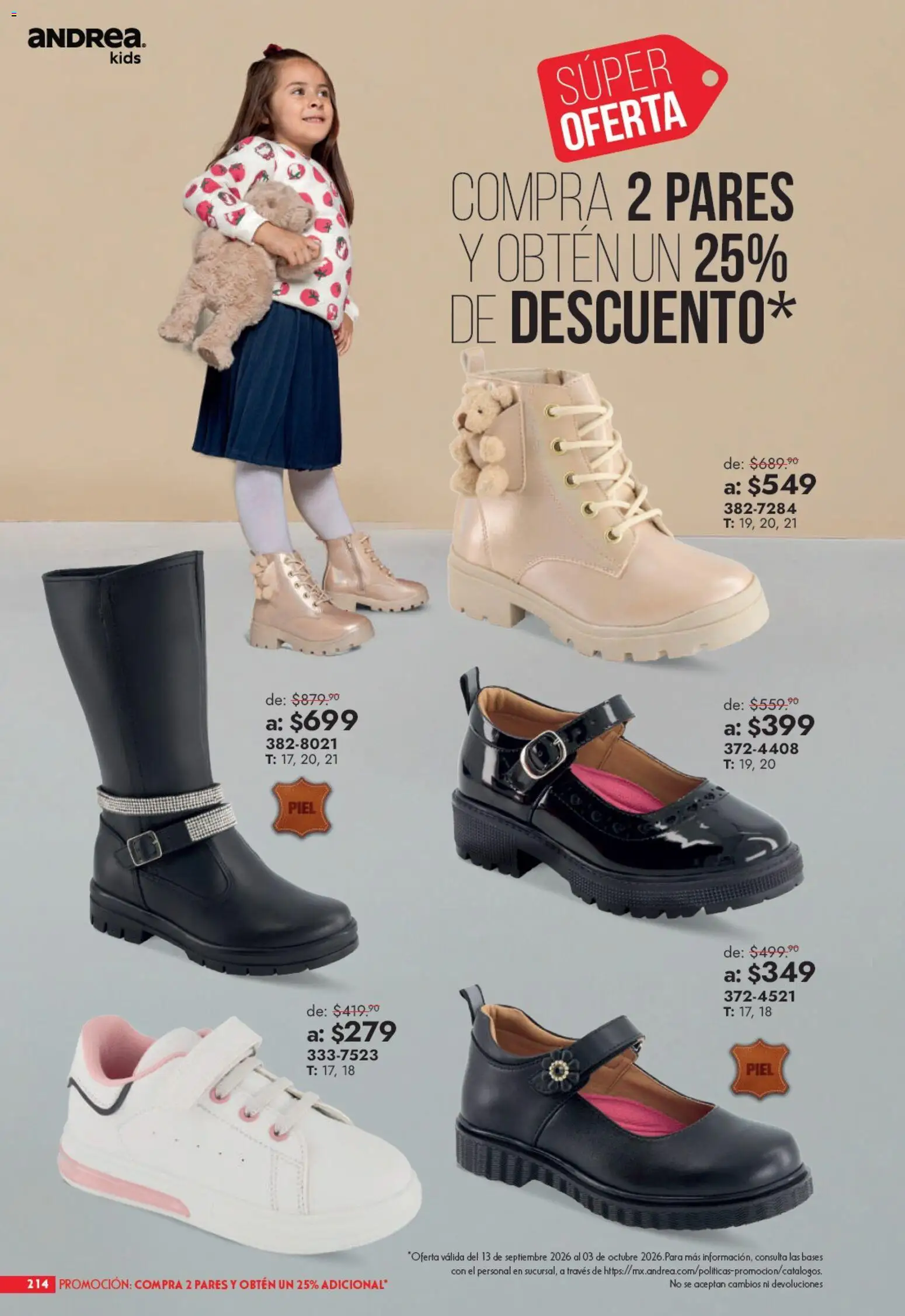 Vista previa las ofertas de la tienda Andrea - Andrea catálogo Outlet desde el 13/09/2026 