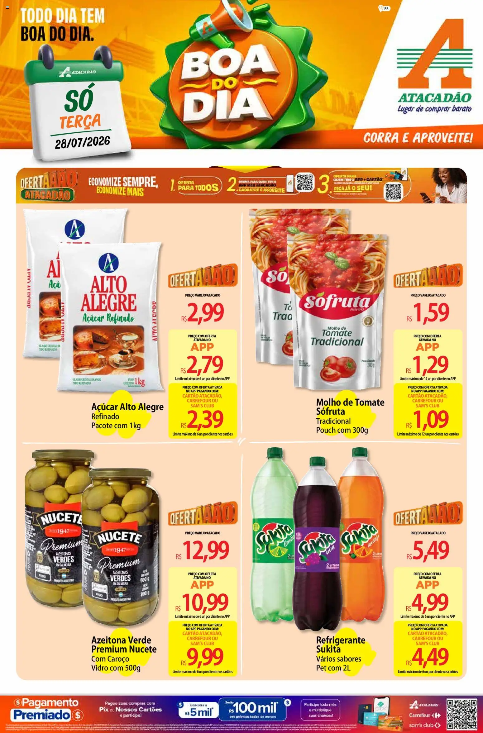 Pré-Visualização do folheto "Atacadão ofertas - PR" da loja Atacadão válido a partir de 28/07/2026