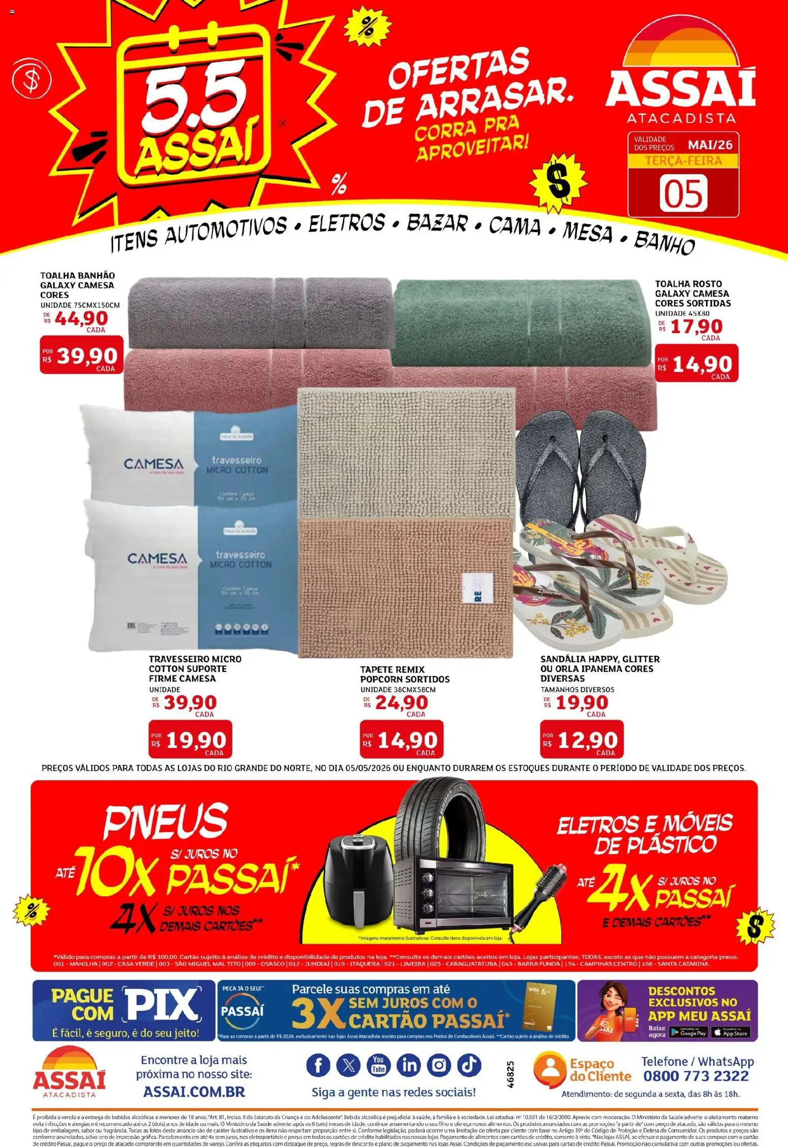 Pré-Visualização do folheto "Assaí Atacadista ofertas - RN" da loja Assaí Atacadista válido a partir de 05/05/2026