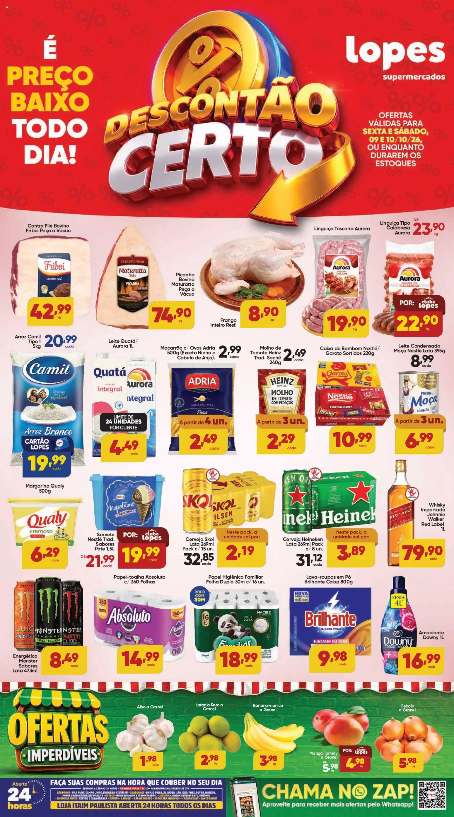 Pré-Visualização do folheto "Lopes Supermercados - Ofertas da semana" da loja Lopes Supermercados válido a partir de 09/10/2026