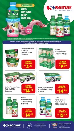 Pré-Visualização do folheto "Semar Supermercado ofertas Activia" da loja Semar Supermercado válido a partir de 07/05/2026