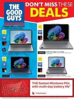 Preview of catalogue The Good Guys Snapdragon Laptops from shop The Good Guys valid 16/09/2026