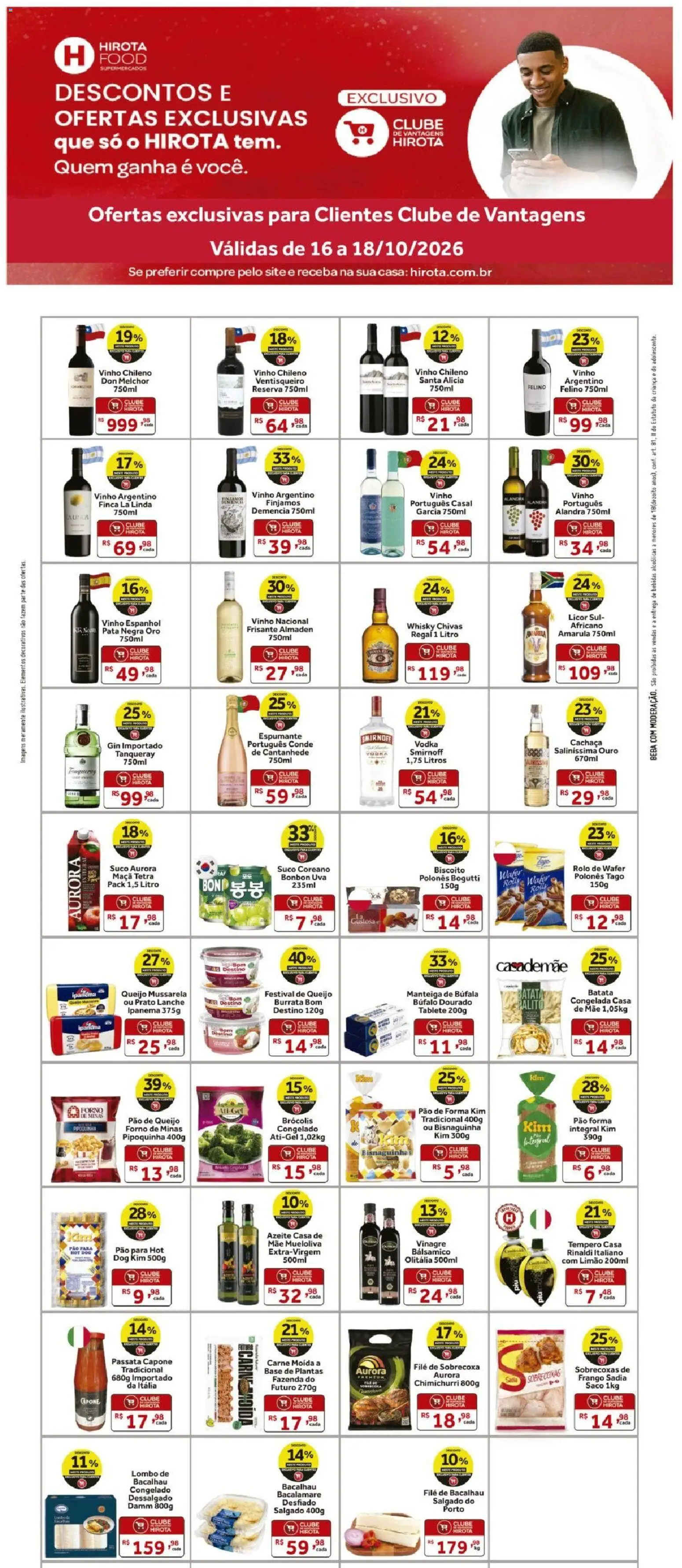 Pré-Visualização do folheto "Hirota Food ofertas Clube de Vantagens" da loja Hirota Food válido a partir de 16/10/2026