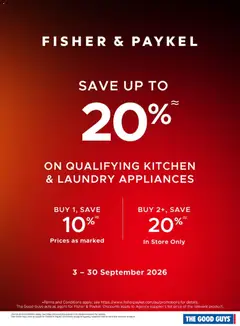 Preview of catalogue The Good Guys Fisher & Paykel from shop The Good Guys valid 03/09/2026