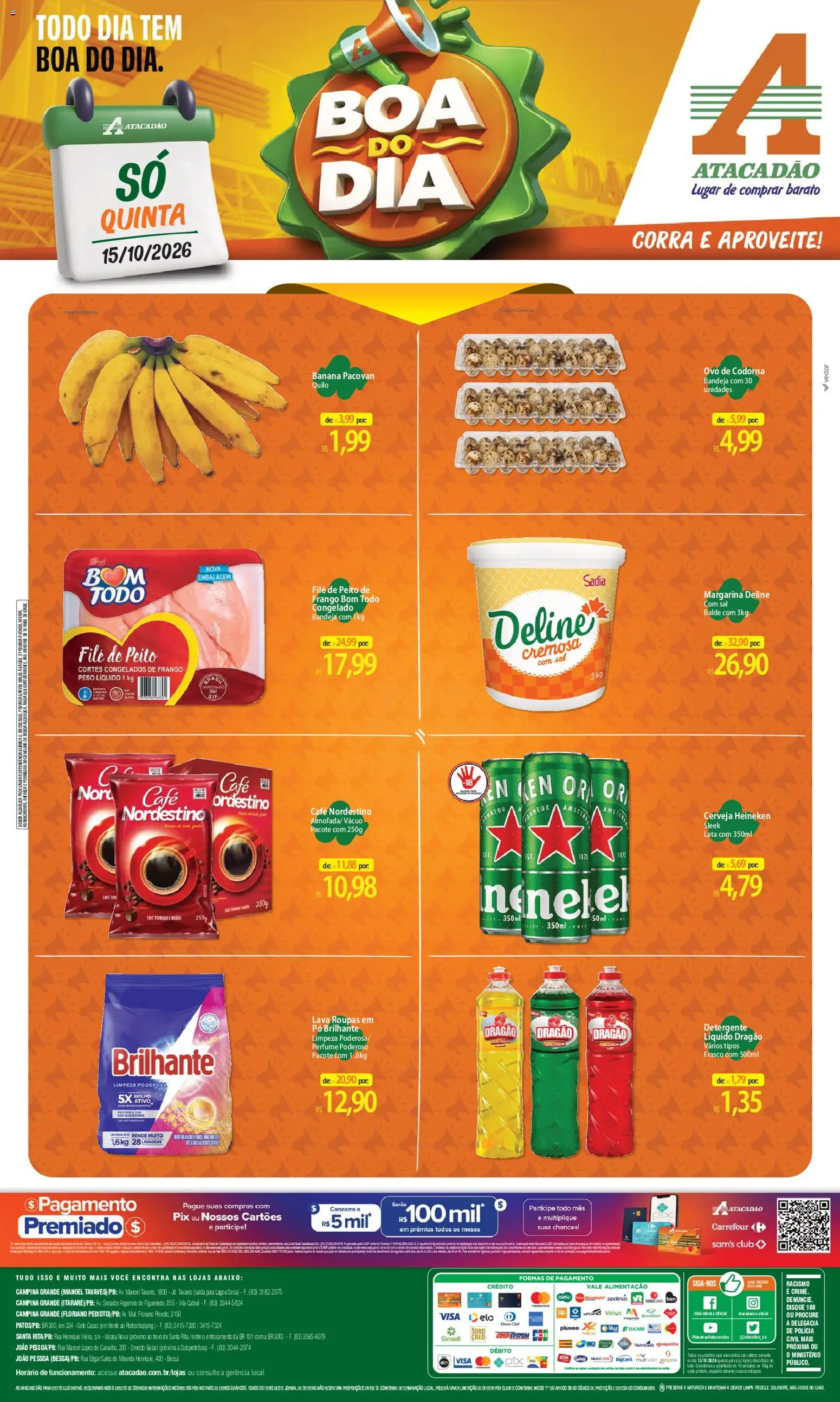 Pré-Visualização do folheto "Atacadão ofertas - PB" da loja Atacadão válido a partir de 15/10/2026