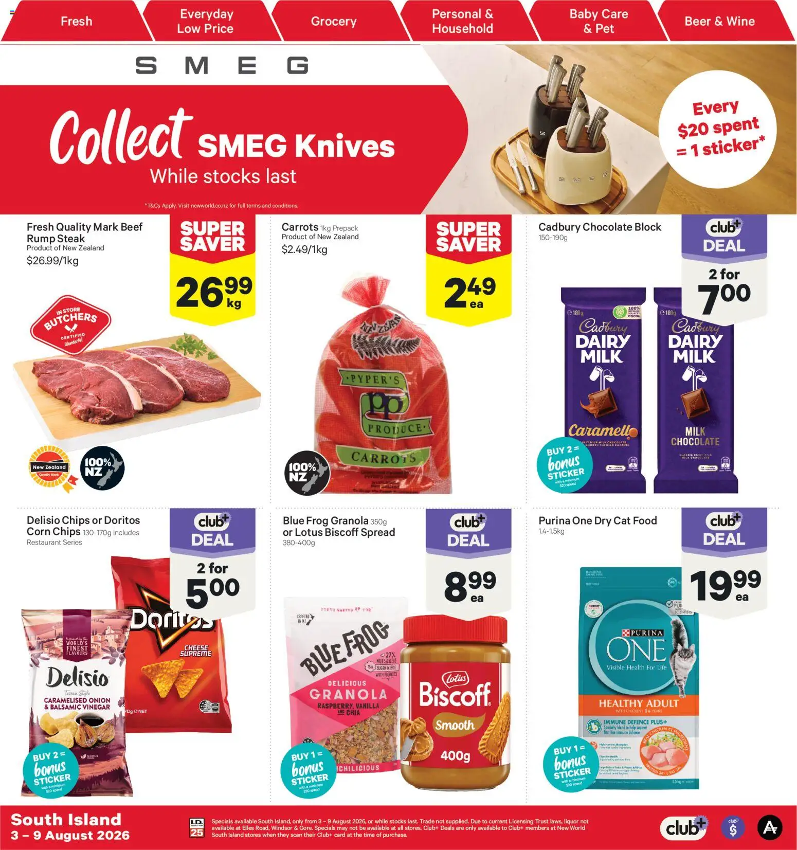 Preview of catalogue New World South Island catalogue from shop New World valid 3 Aug 2026