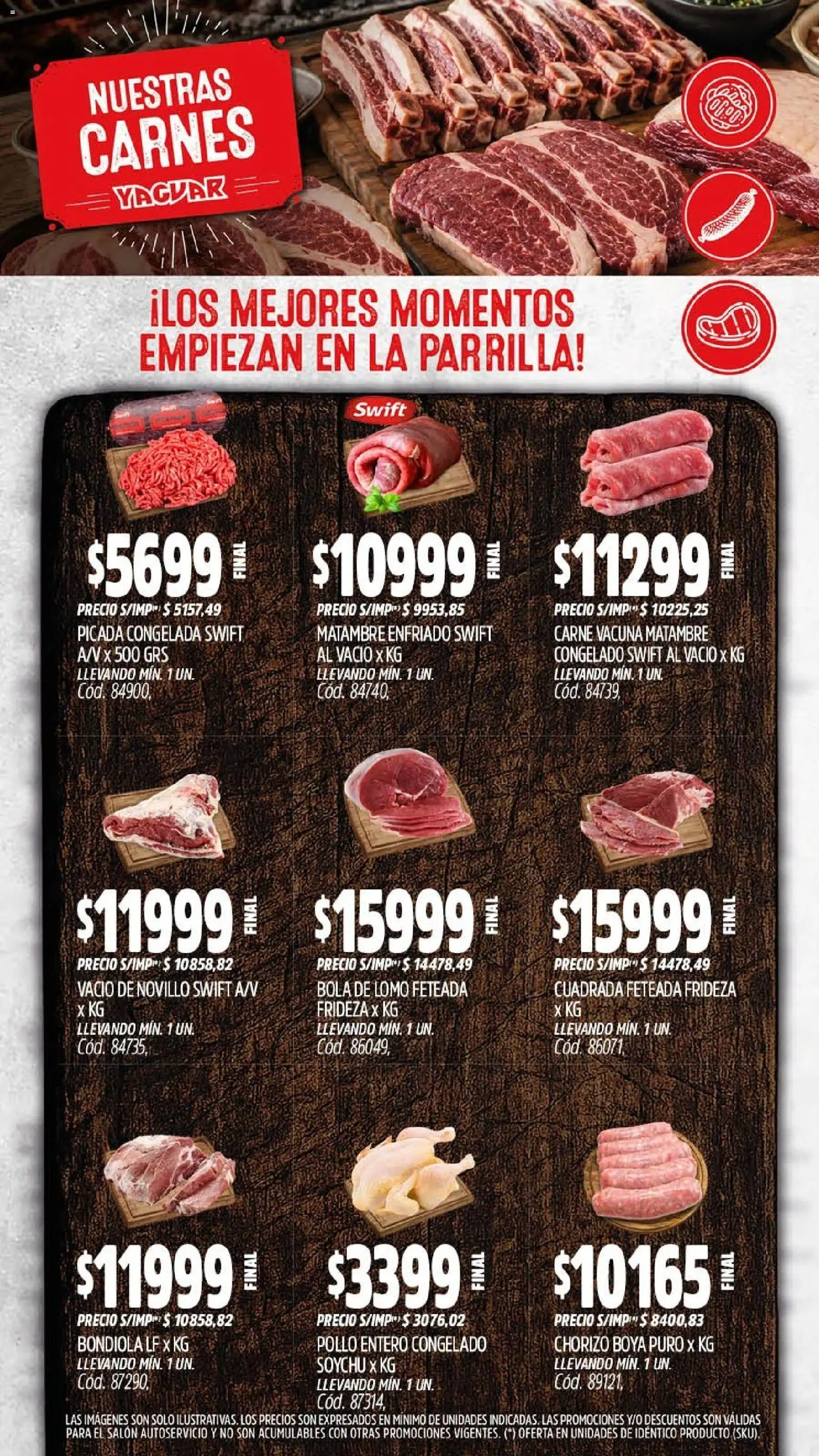 Vista previa del folleto de la tienda Yaguar válido desde el 28/09/2026 - Parrilla, Pollo, Carne, Lomo, Chorizo, Pollo entero