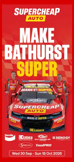 Preview of catalogue Supercheap Auto catalogue Make Bathurst Super from shop Supercheap Auto valid 30/09/2026