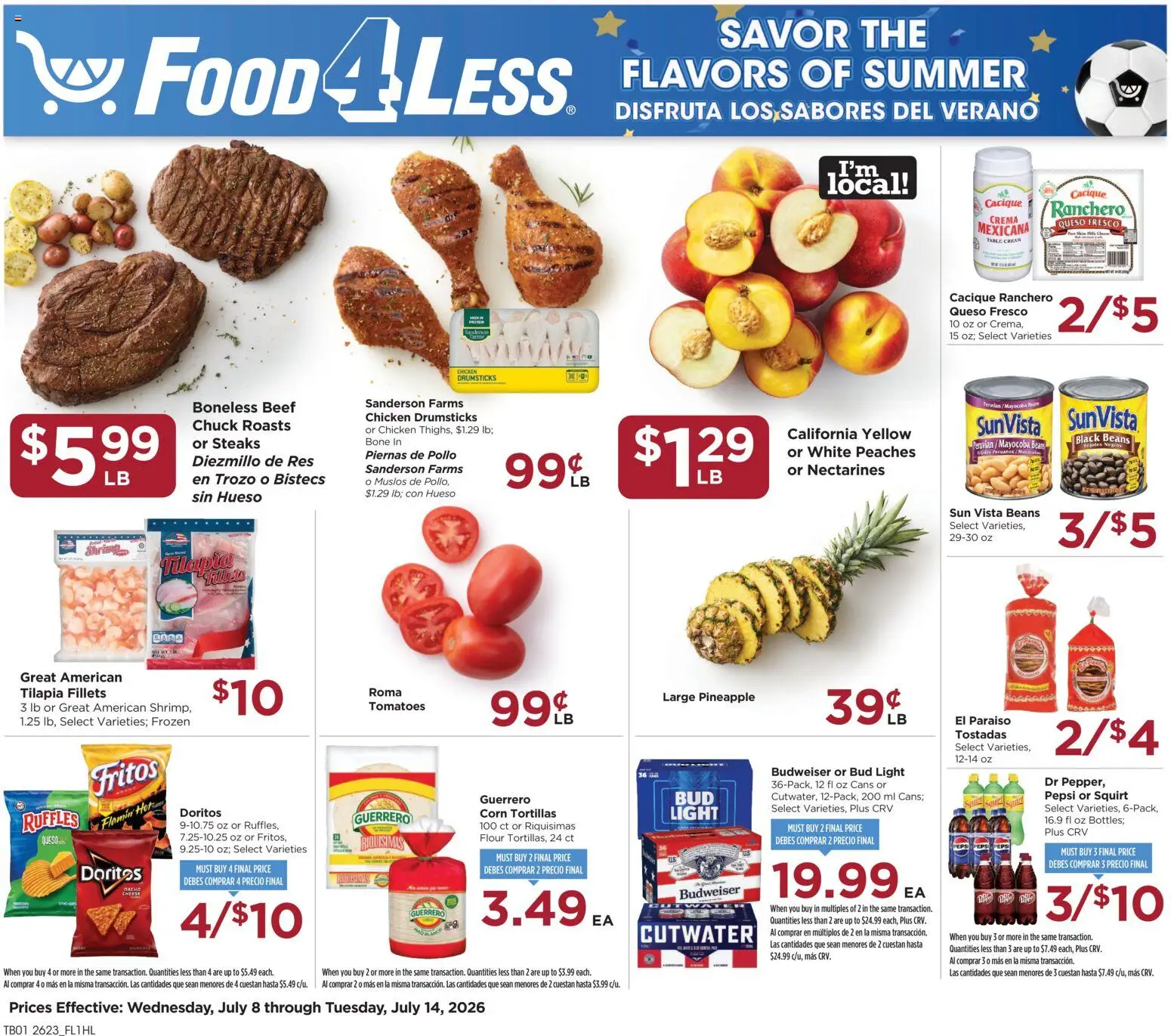 Ad Preview of Food 4 Less Food 4 Less Weekly Ad from 07/08/2026