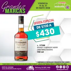 Vista previa las ofertas de la tienda Bodegas Alianza - Bodegas Alianza catálogo Grandes Marcas desde el 18/05/2026 