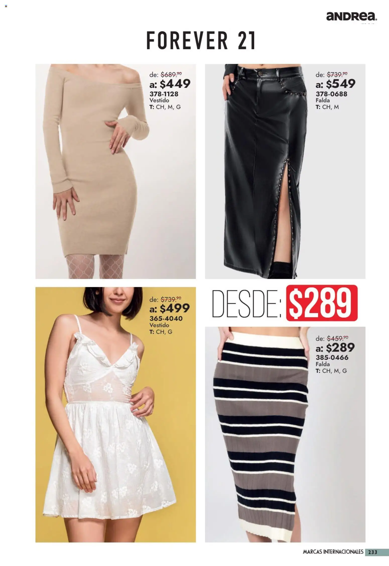 Vista previa las ofertas de la tienda Andrea - Andrea catálogo Outlet desde el 13/09/2026 