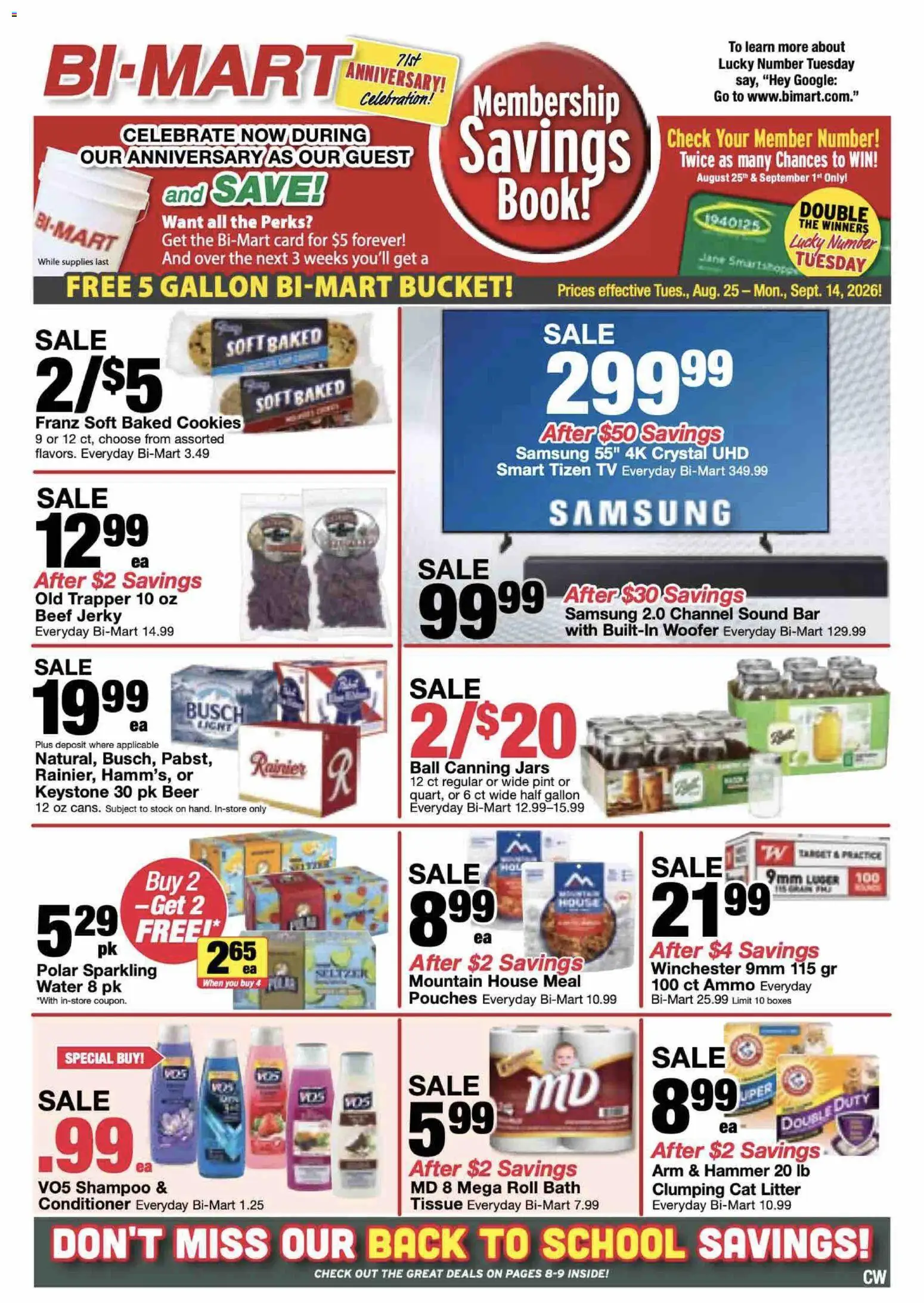 Ad Preview of Bi-Mart Bi-Mart Membership Saving Book from 08/25/2026